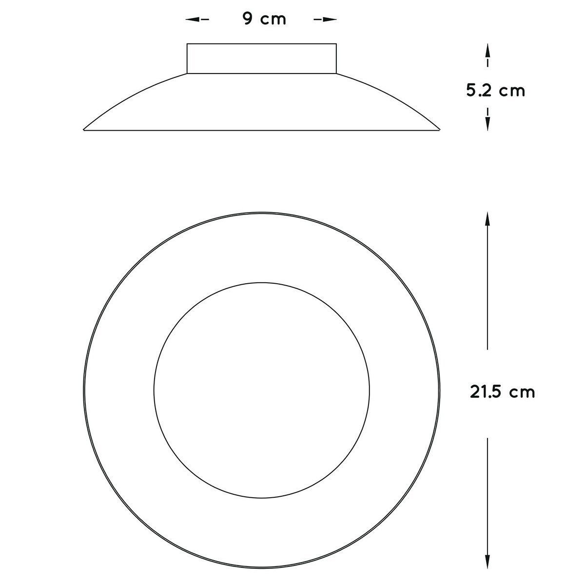 Plafonnier FOSKAL (D21.5cm) en métal blanc