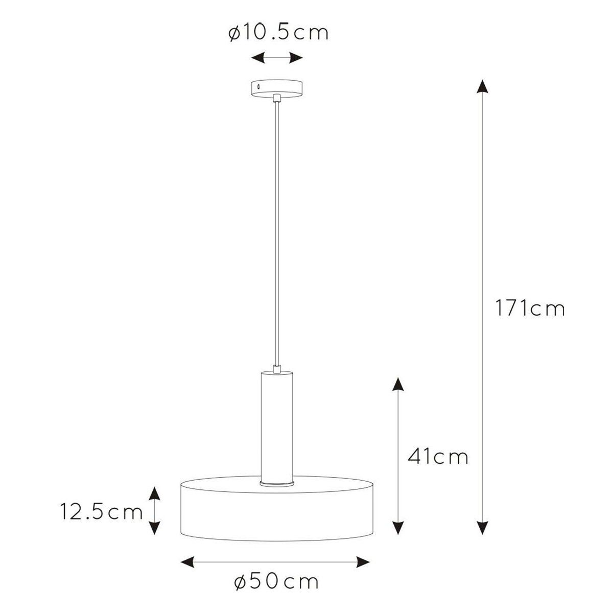 Supension GIADA en acier et or mat (D50cm)