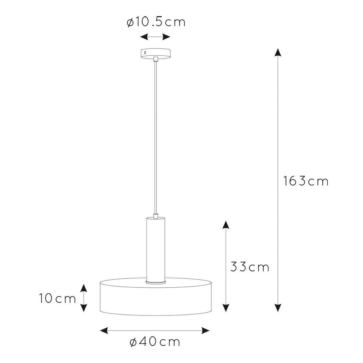 Supension GIADA en acier et or mat (D40cm)