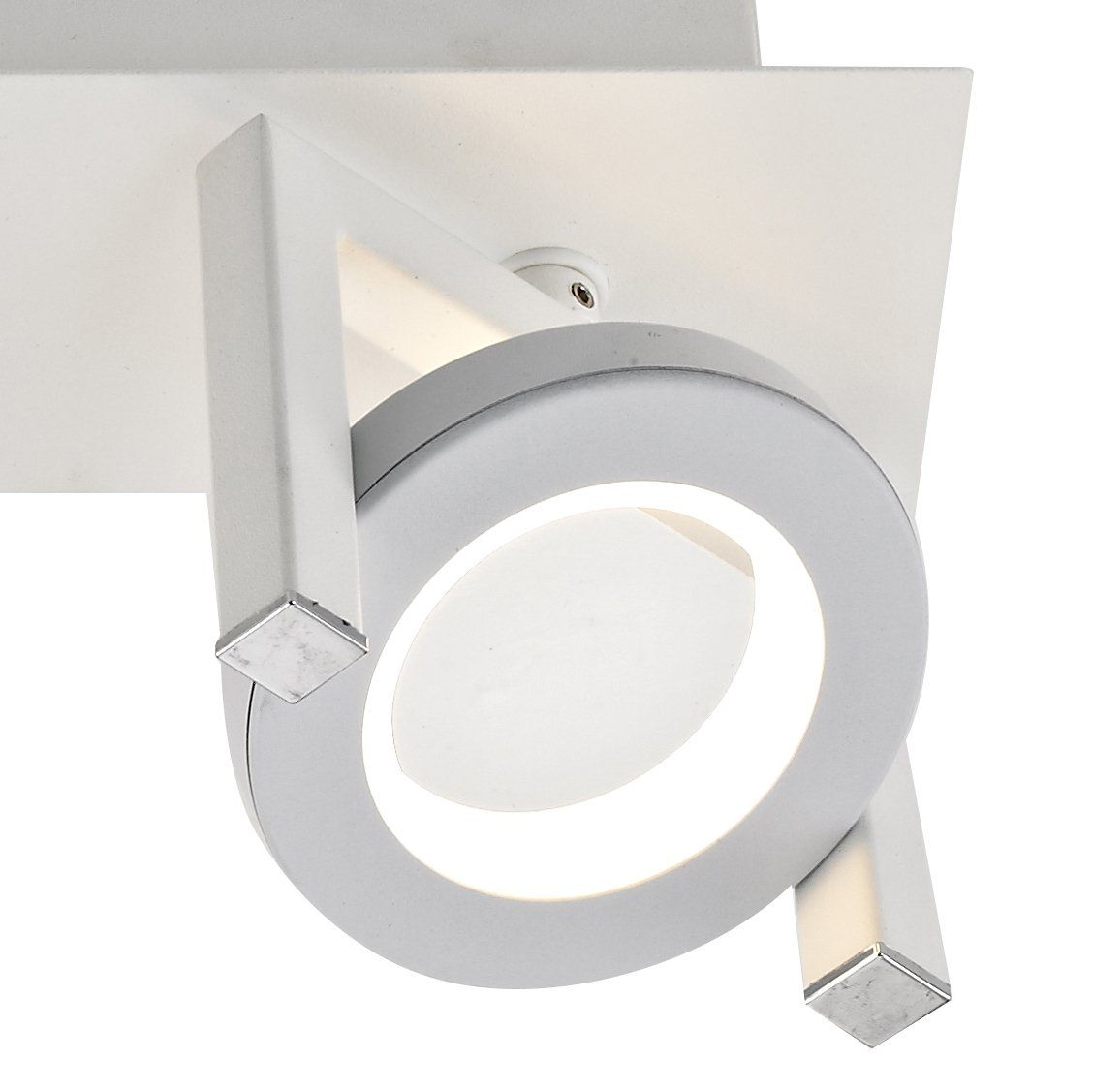 Spot double LED HOOP en métal blanc