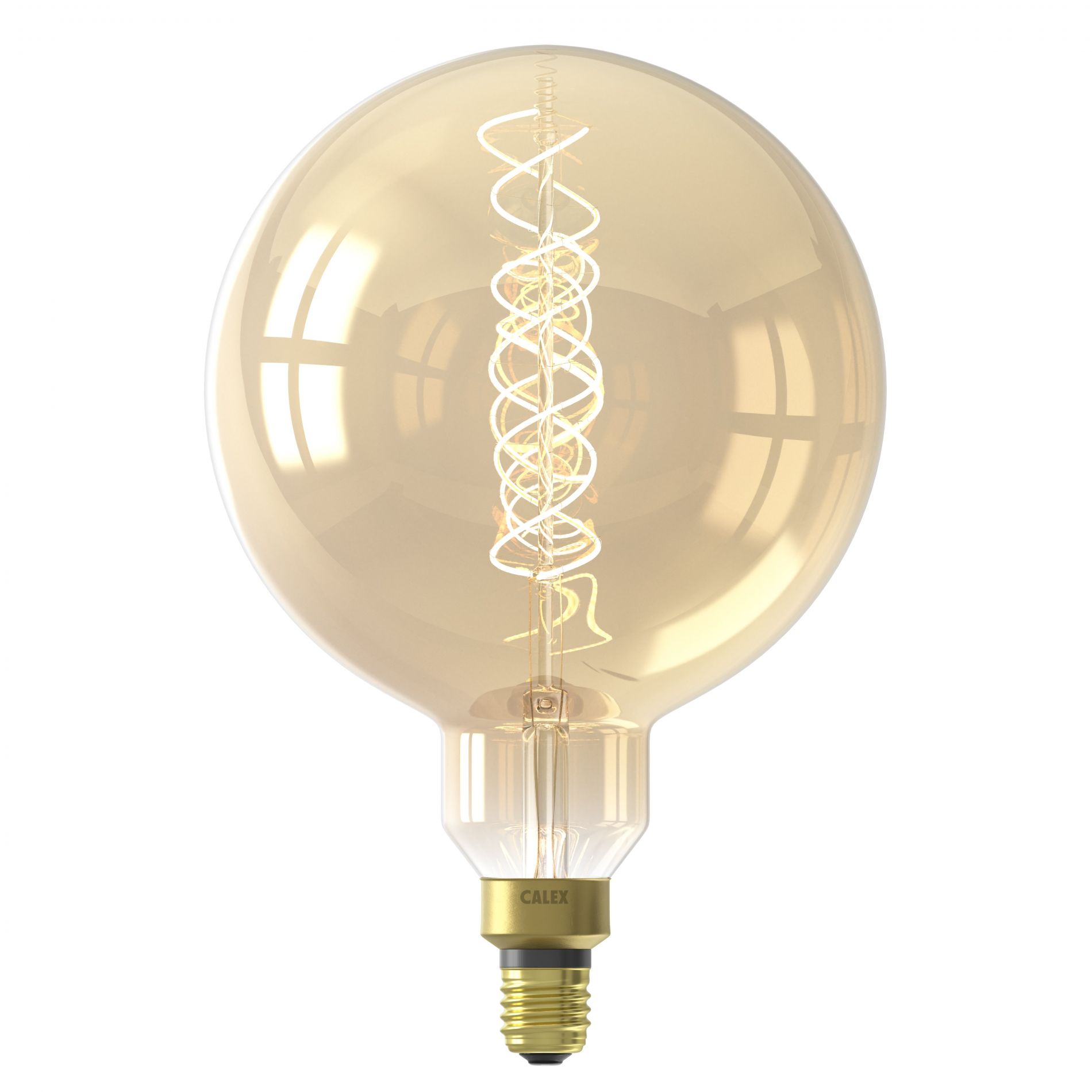 Ampoule déco filament LED XXL dimmable E27 MEGAGLOBE 250 lumens en verre ambré Ø20cm