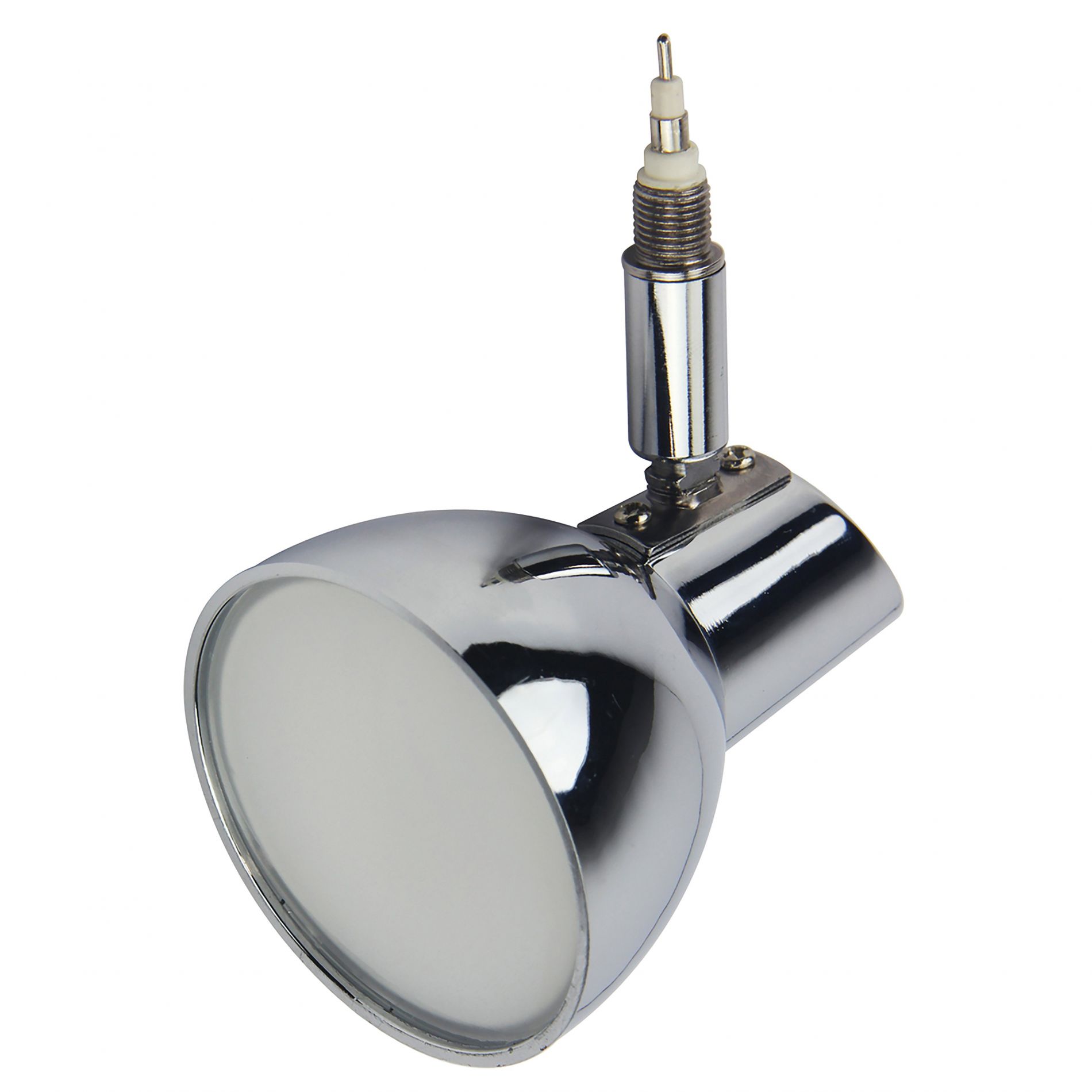 Diffuseur spot REMIX LED en métal chrome et blanc