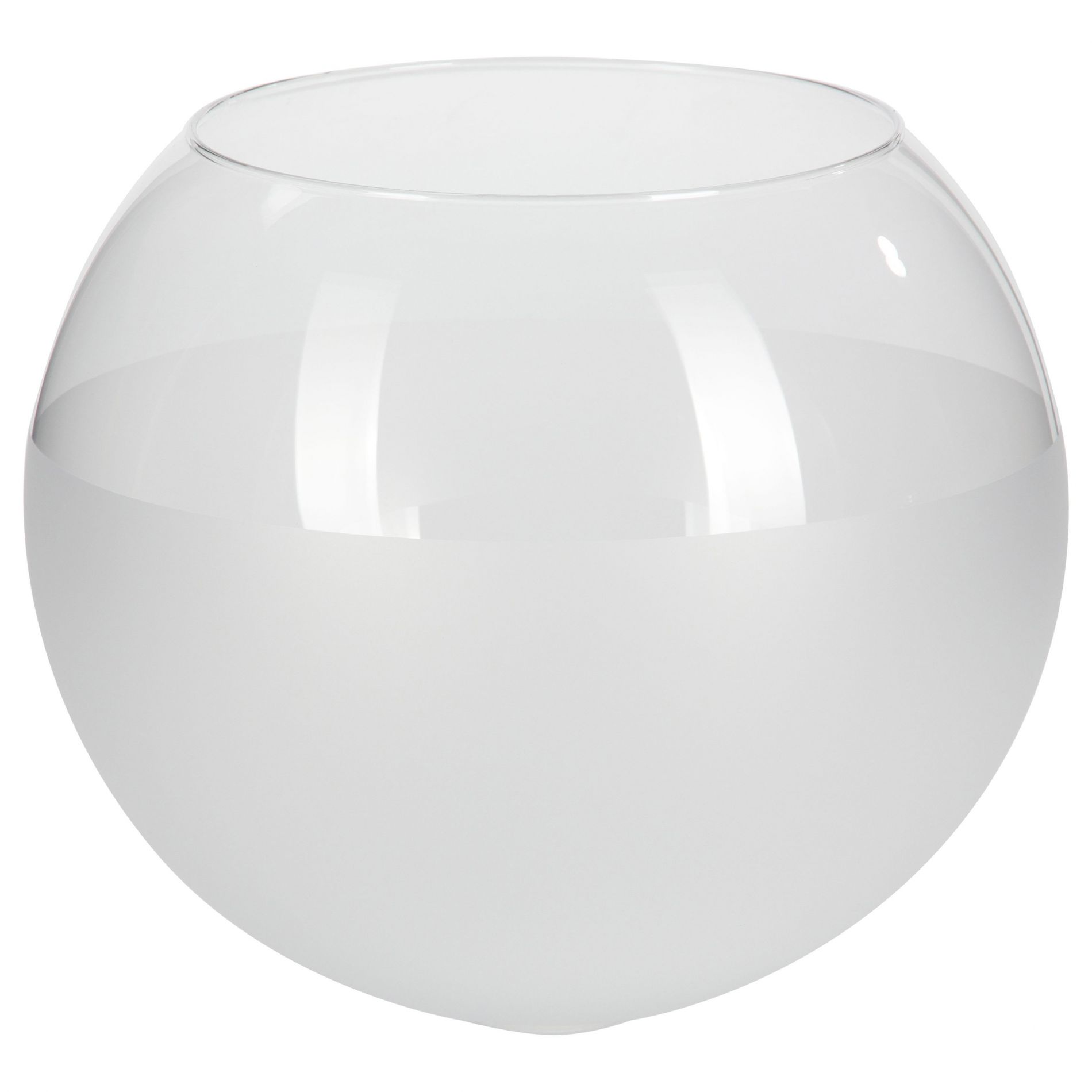 Boule en verre transparent semi satin NICE (D30cm)