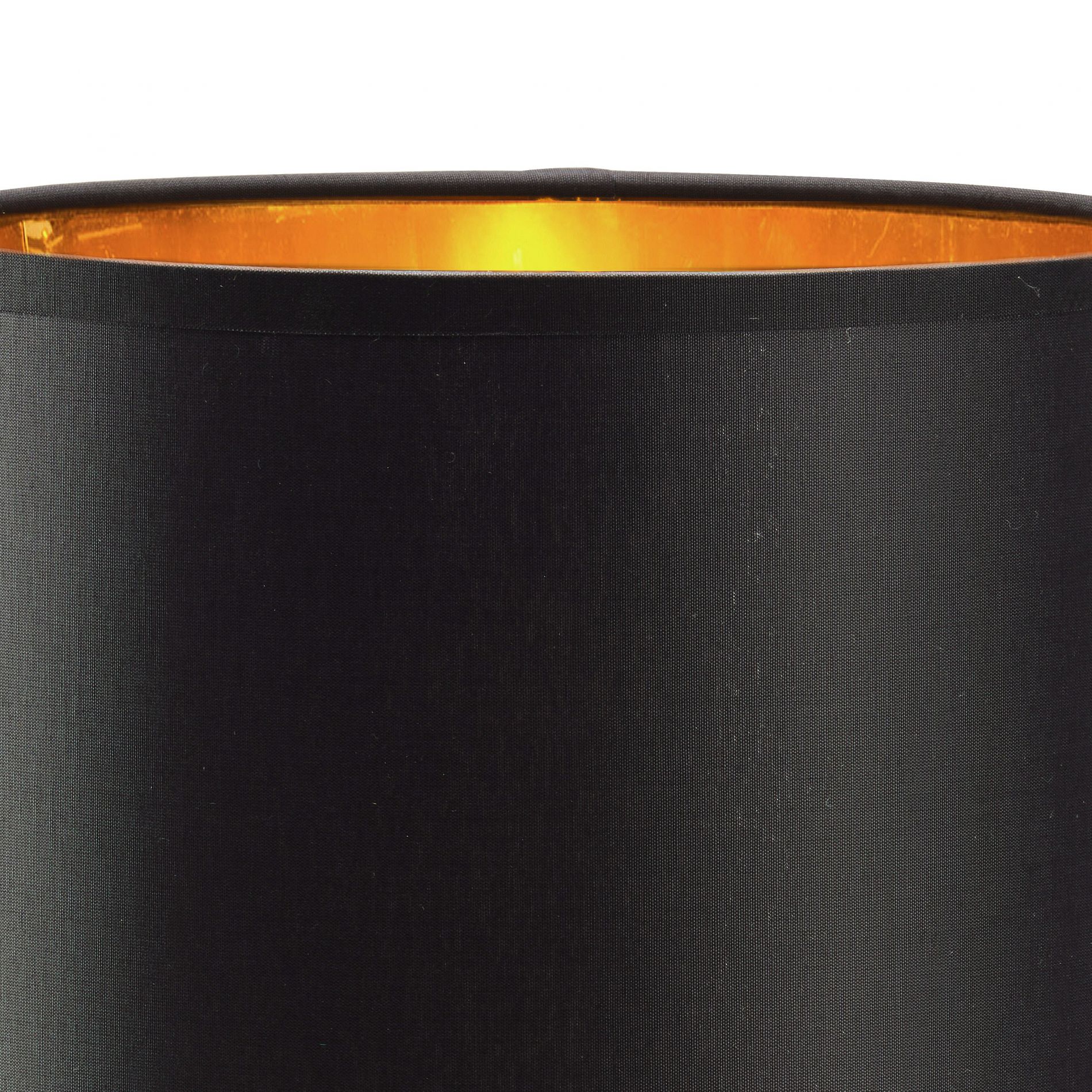 Lampe à poser PALLA (D20cm) en verre et tissu noir