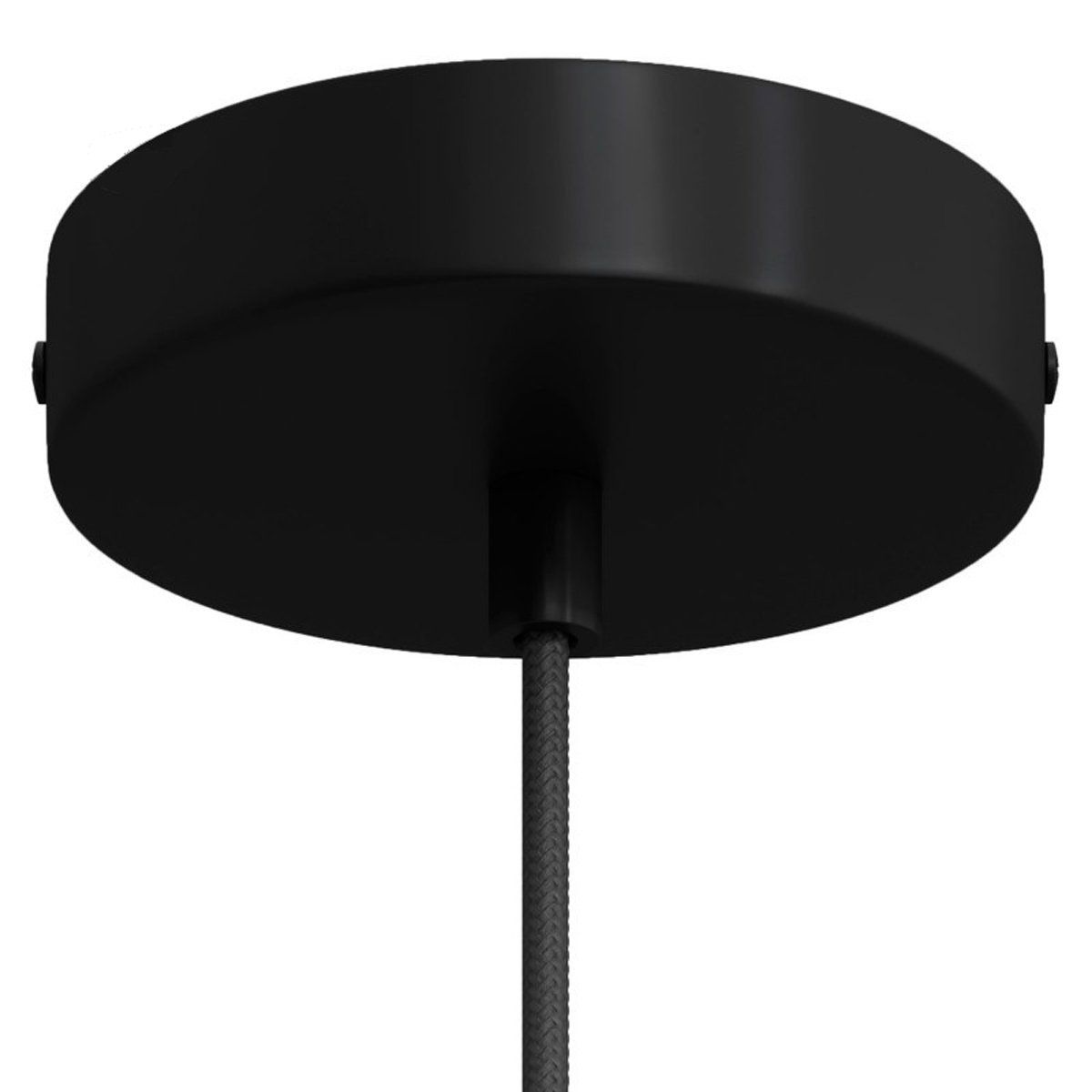 Suspension SINGING BLACK (D90cm) en bois MDF noir avec élastique noir