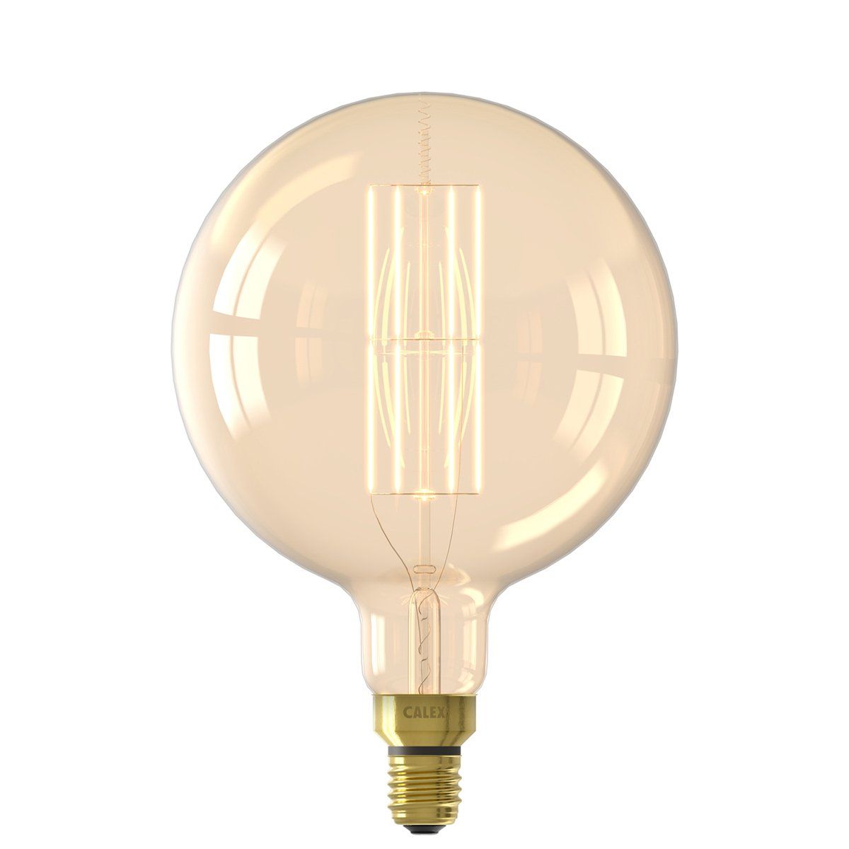 Ampoule déco filament LED XXL dimmable E27 MEGAGLOBE 1100 lumens en verre ambré Ø20cm