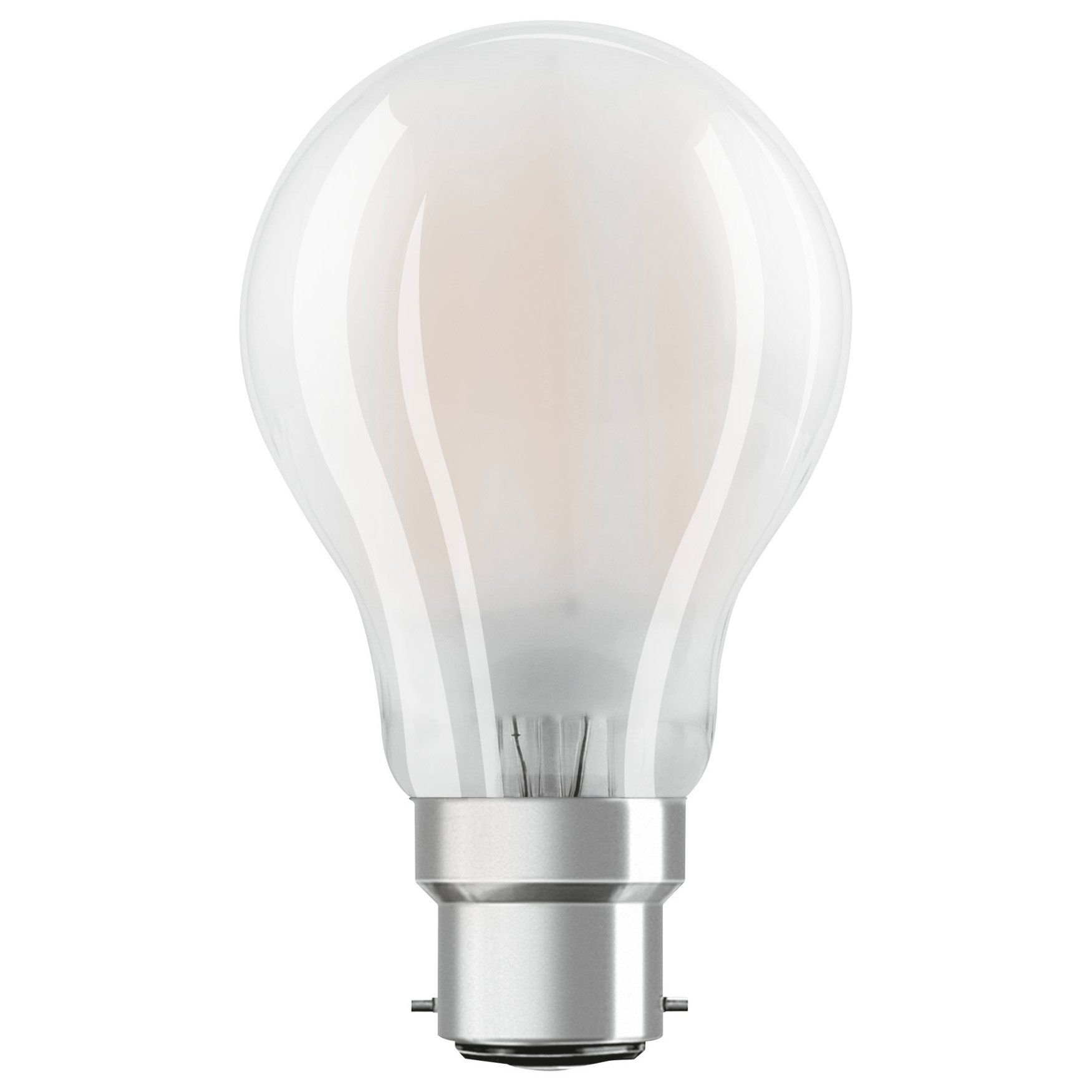 Ampoule LED B22 OPALE éclairage blanc chaud 6W 806 lumens Ø6cm
