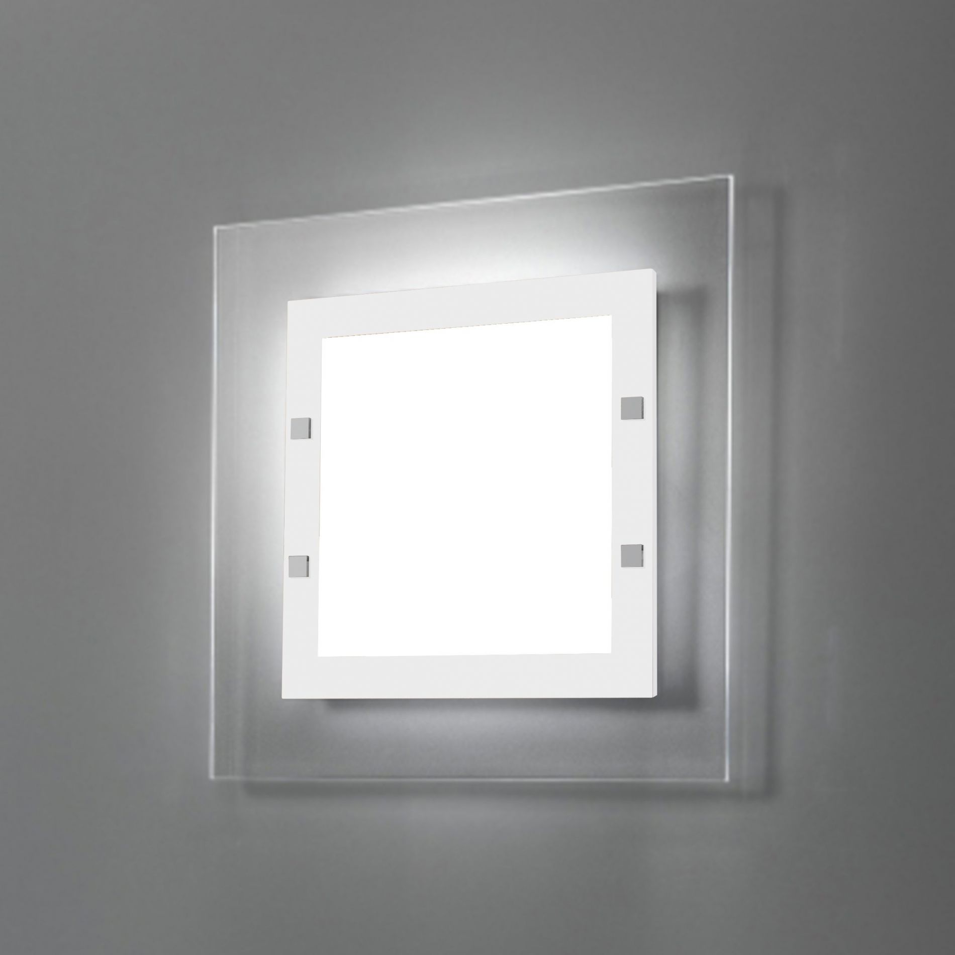 Plafonnier LED PIATTO (1800lum) en métal et plastique blanc - Keria et  Laurie Lumière