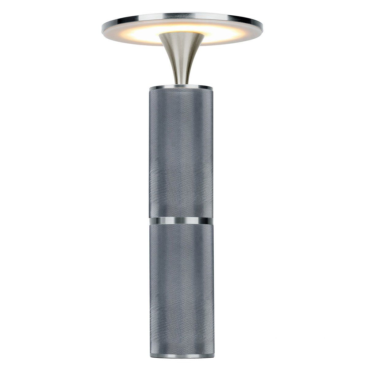 Lampe à poser LED DEEPLY (H42cm) en métal noir et argent
