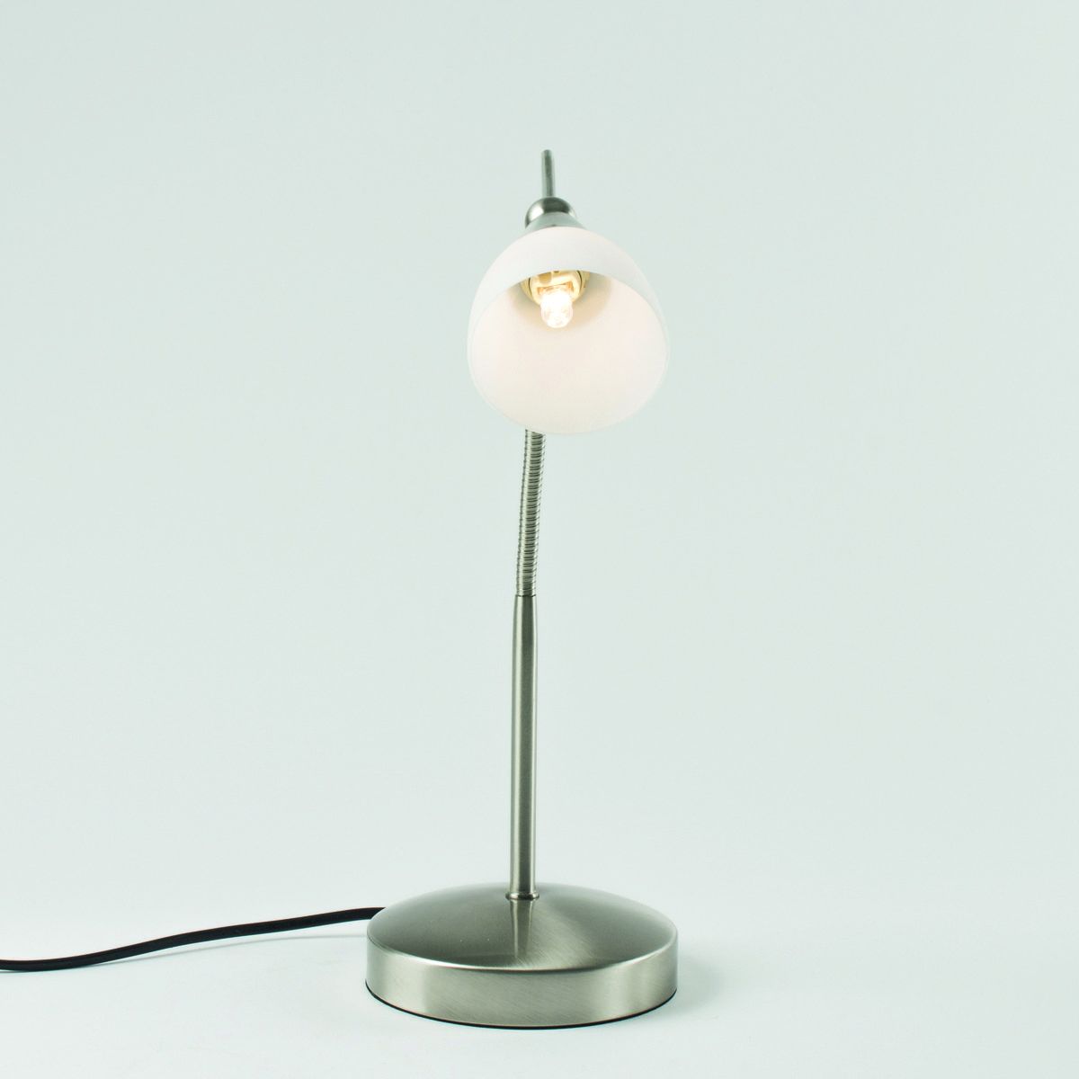 Lampe de bureau flexible TINO argentée en métal