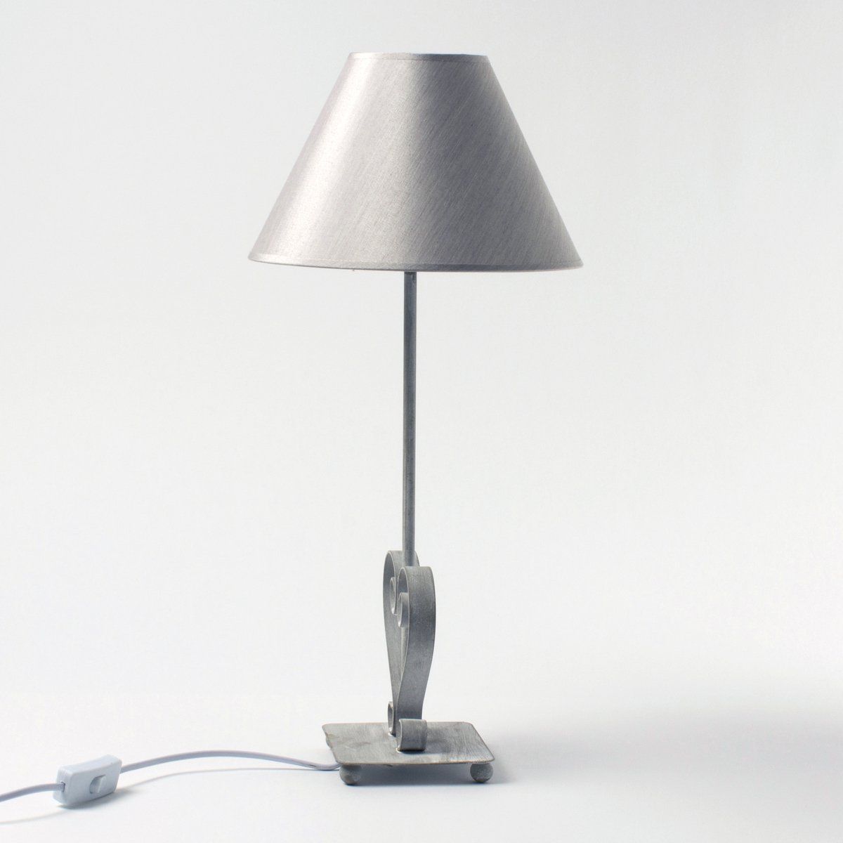 Lampe de table BERTILLE grise en métal
