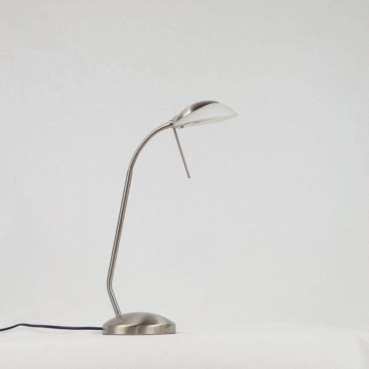 Lampe de bureau flexible MARCIA argentée en métal
