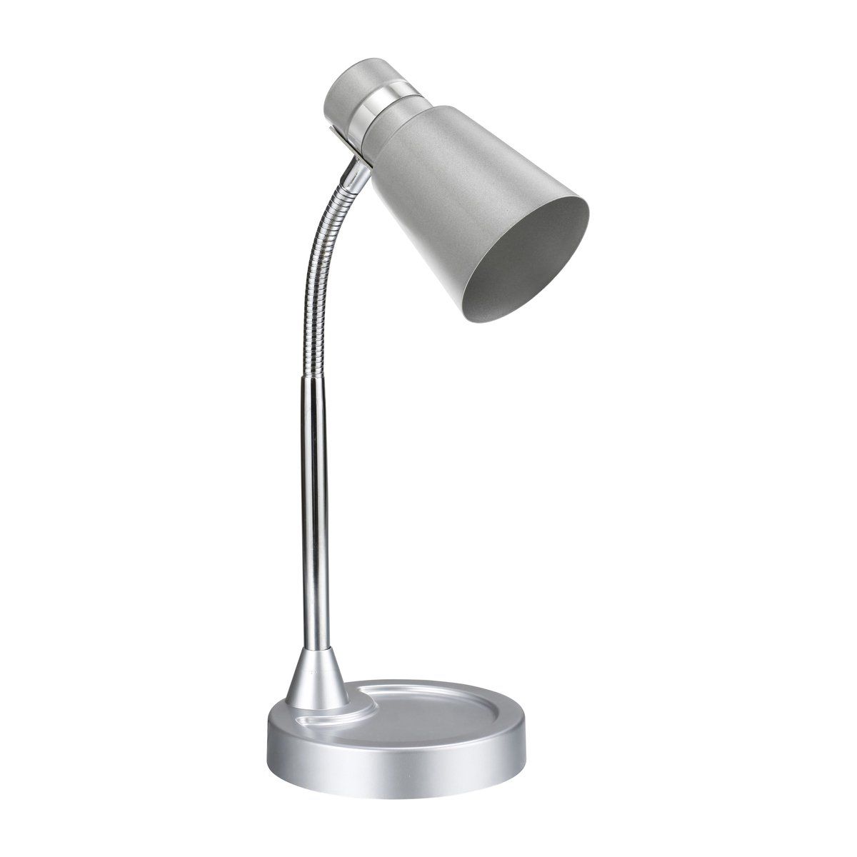 Lampe de bureau flexible LILY argentée en métal