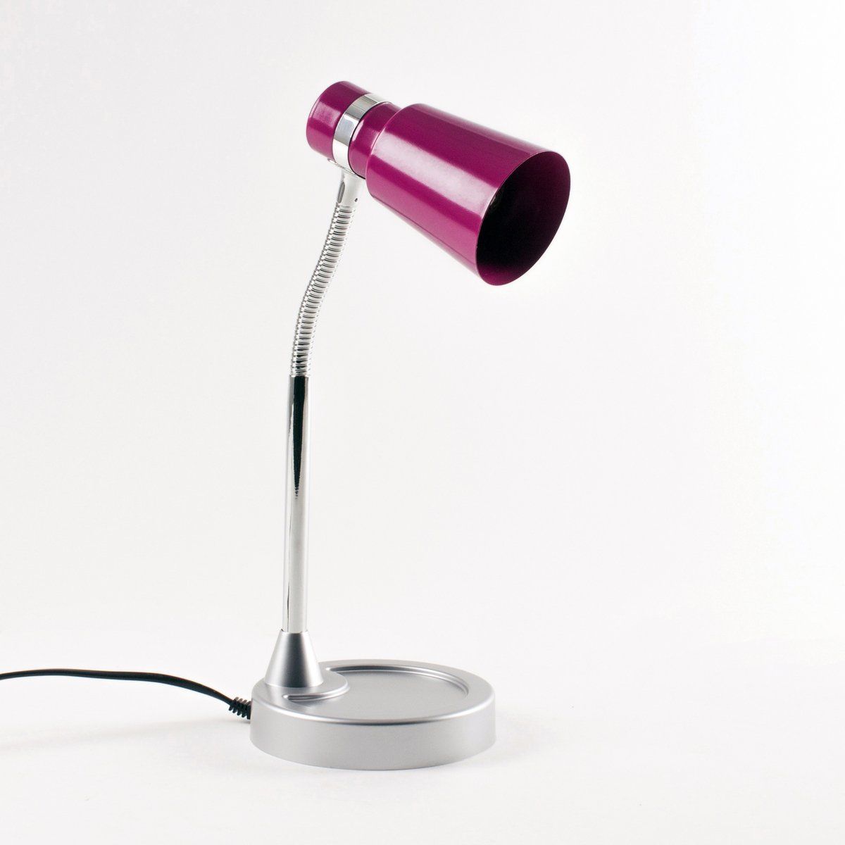 Lampe de bureau flexible LILY rose en métal