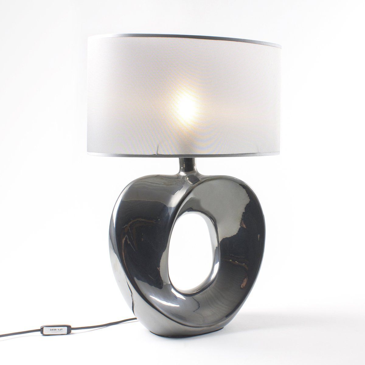 Lampe de table CEIBO argentée en céramique