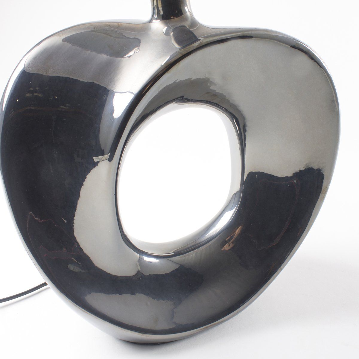 Lampe de table CEIBO argentée en céramique