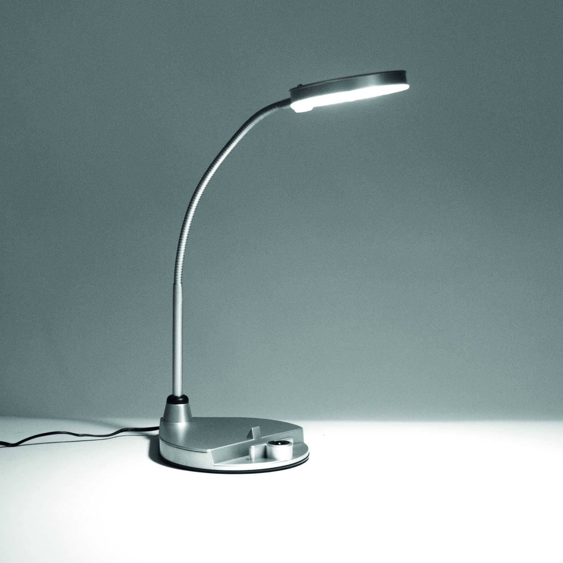 Lampe LED KELP grise en métal