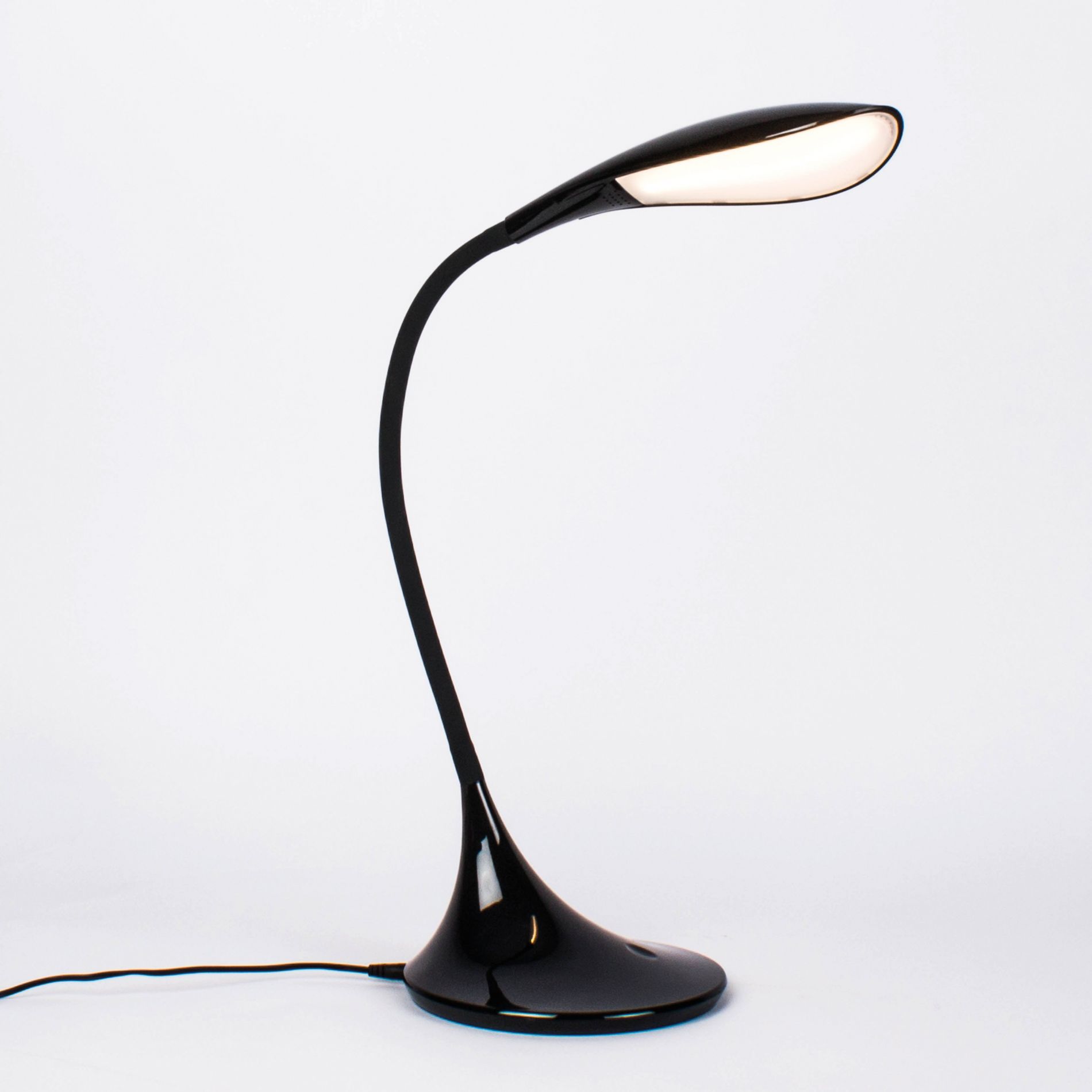 Lampe de bureau LED flexible FLEX en PVC noir