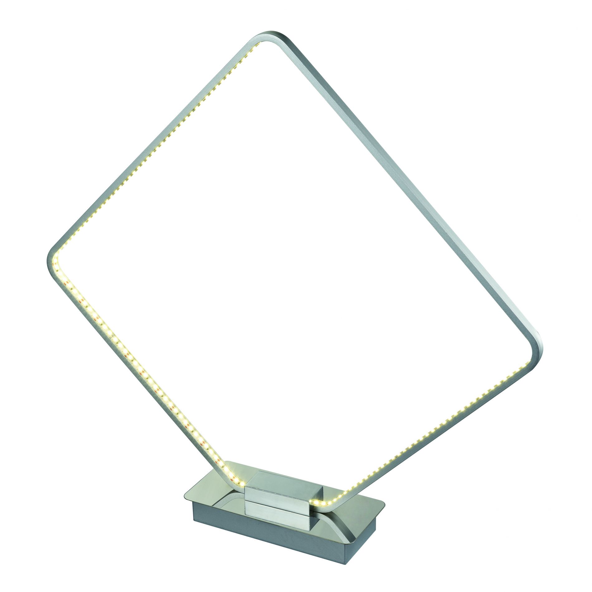Lampe Led design LINER argentée en métal chromé