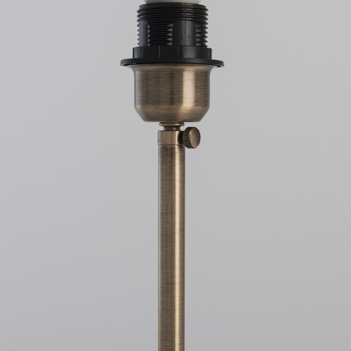 Pied de lampe TELESCOP doré antique en métal chromé