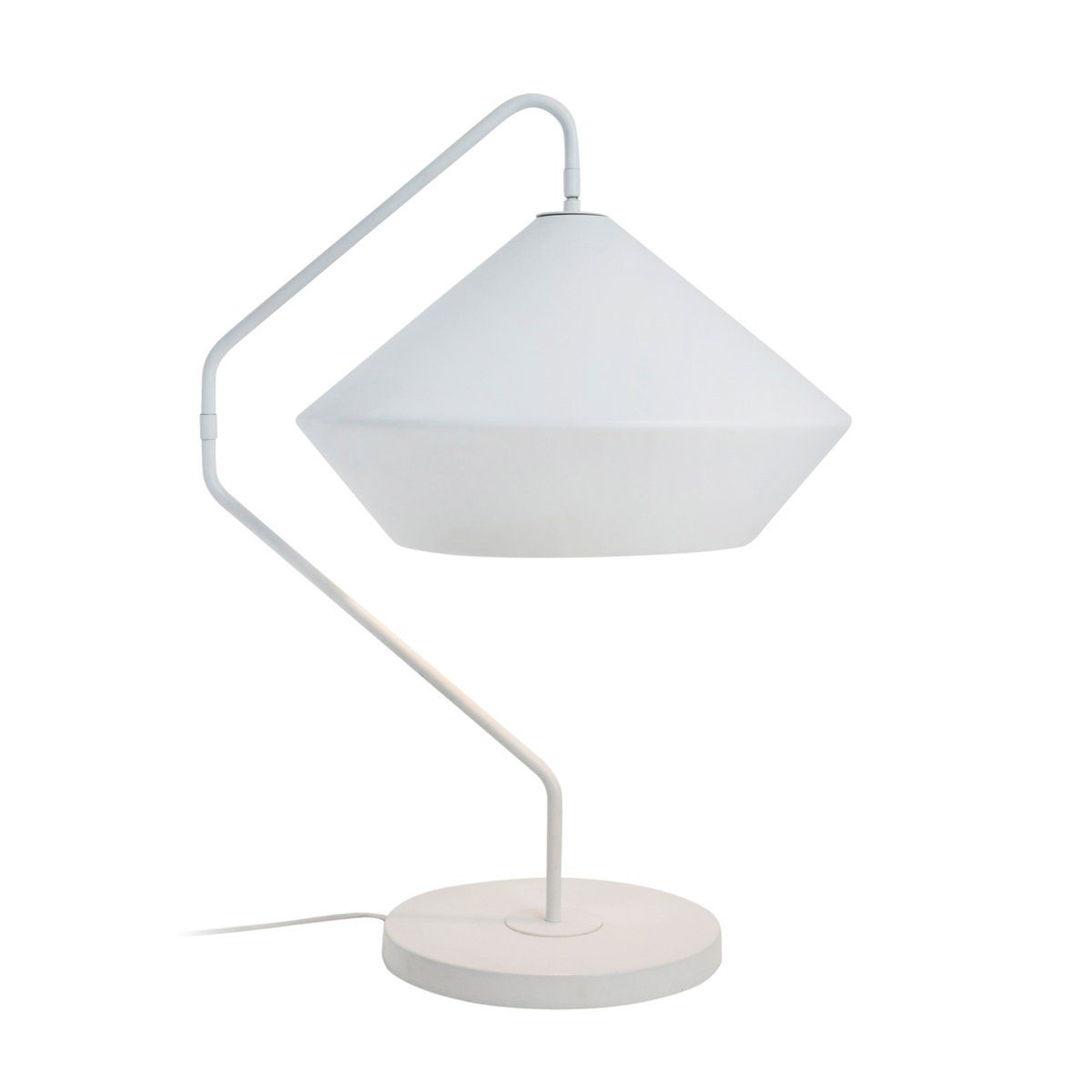 Lampe design SIGNATURE blanc mat en métal et aluminium