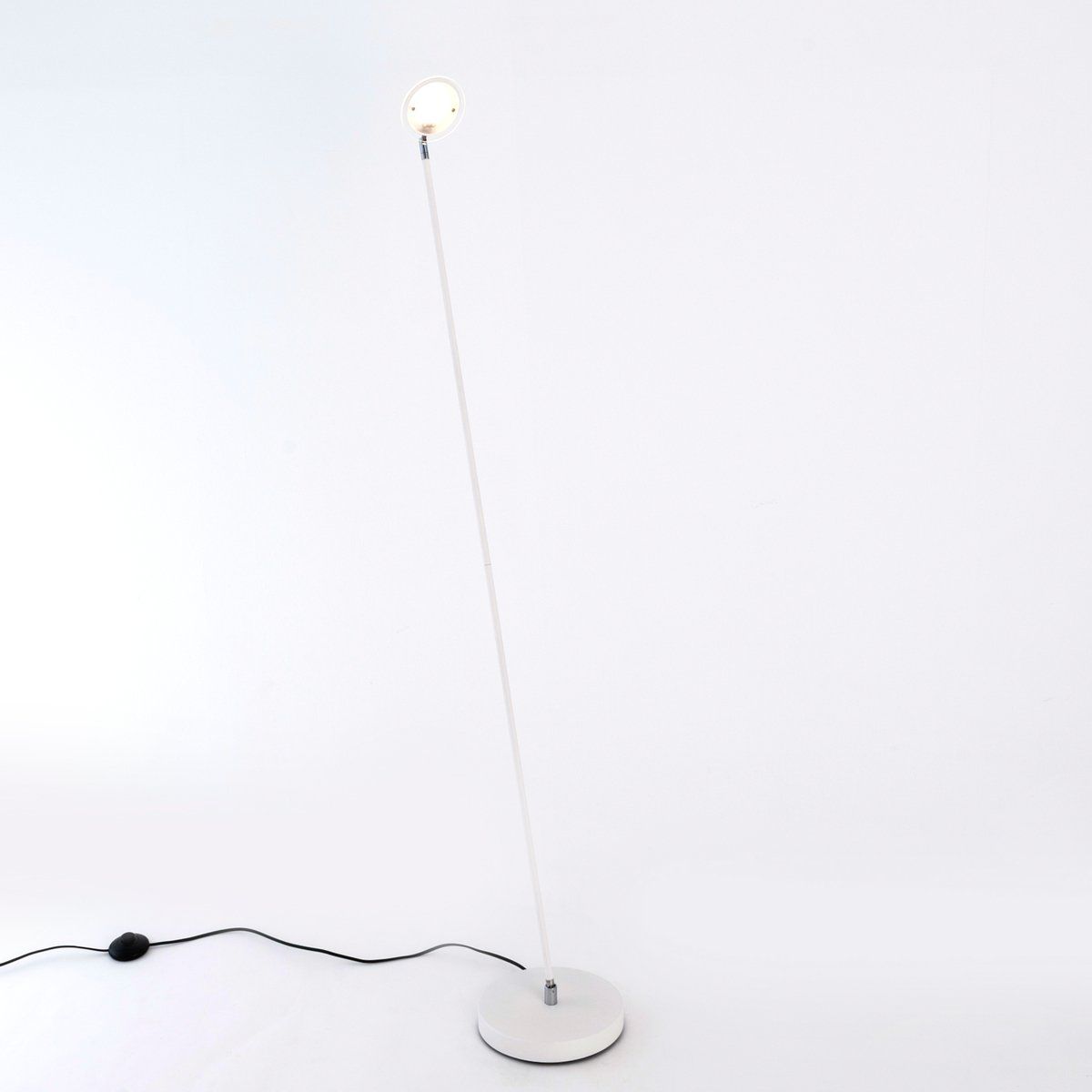 Lampadaire design Led orientable ELIA blanc en métal et verre
