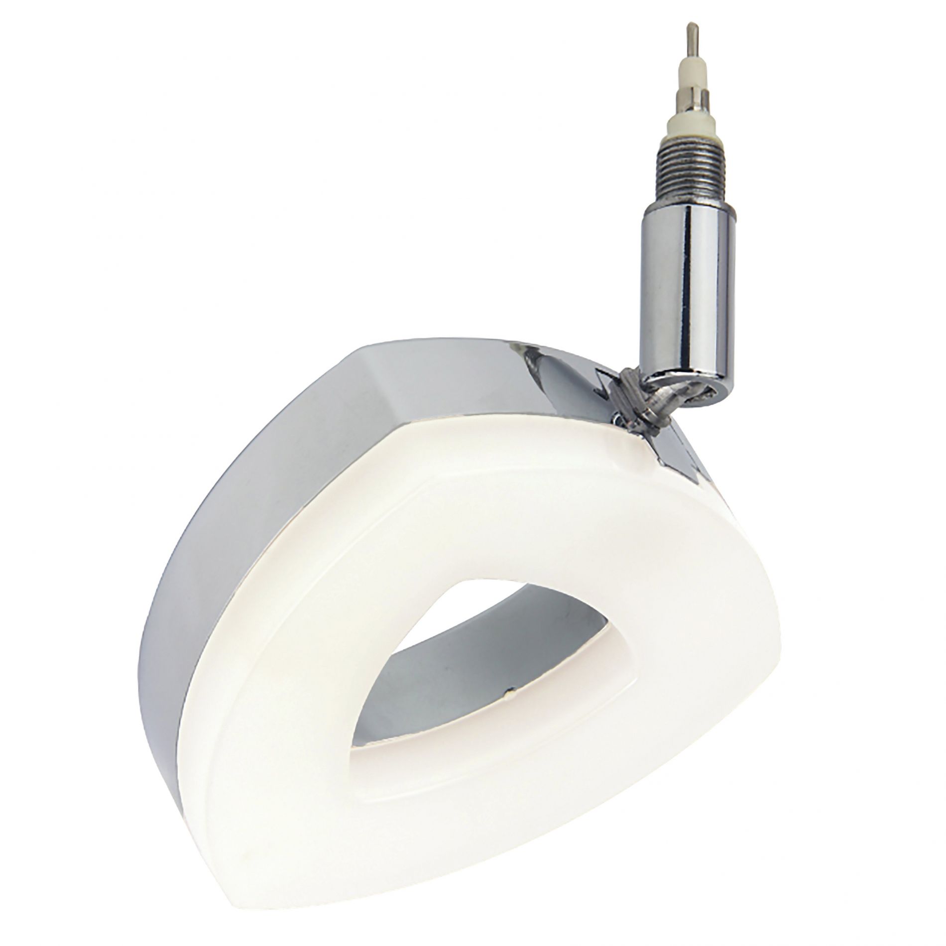 Diffuseur orientable LED triangle REMIXLED argenté/blanc en métal/PVC