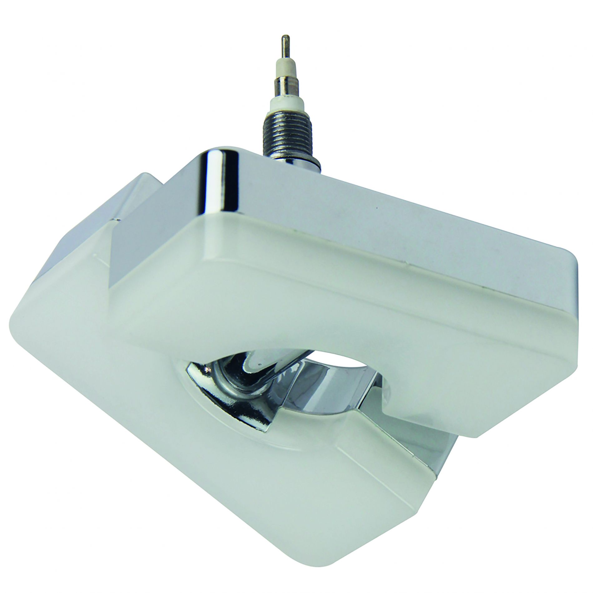 Diffuseur orientable LED carré REMIXLED argenté/blanc en métal/PVC
