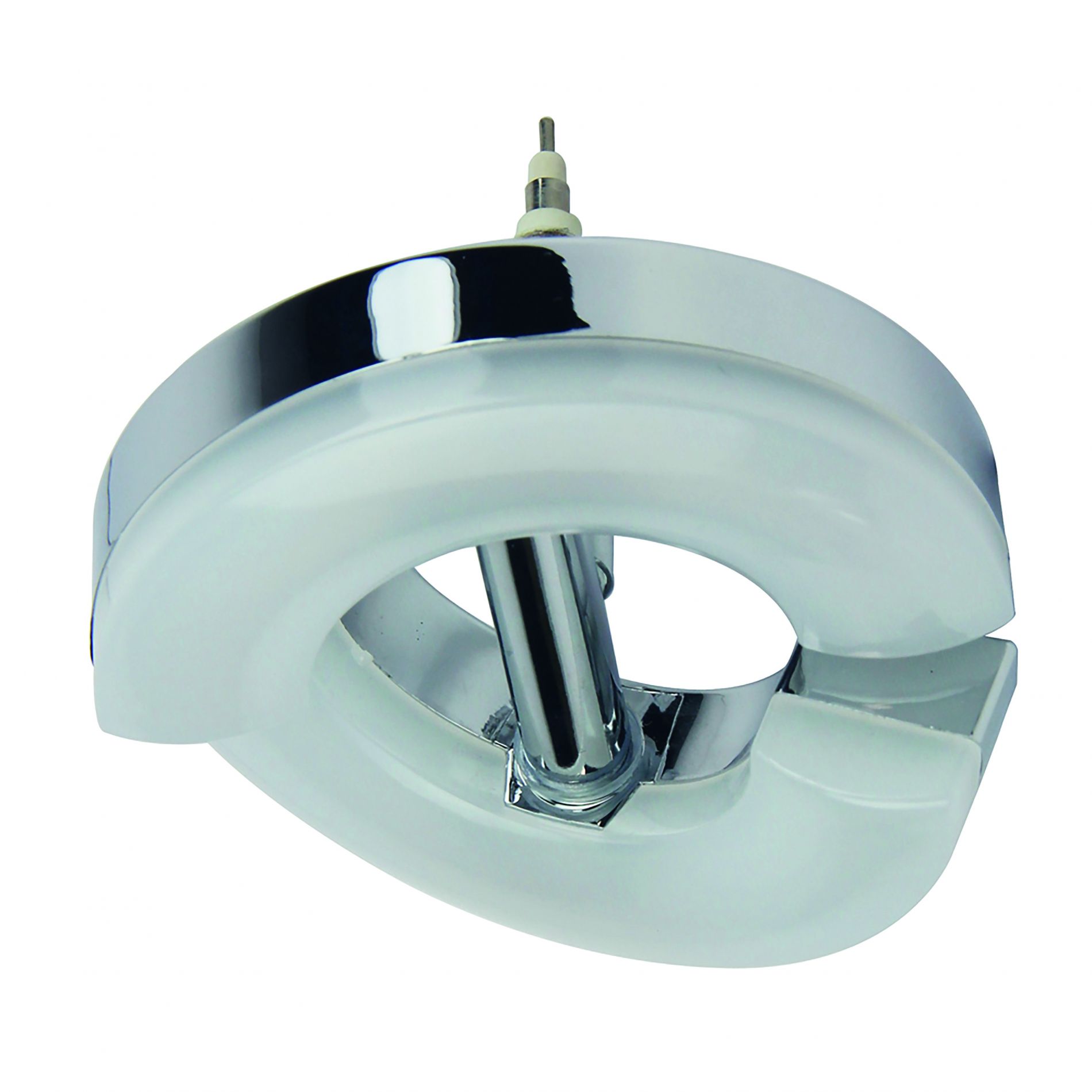 Diffuseur orientable LED rond REMIXLED argenté/blanc en métal/PVC