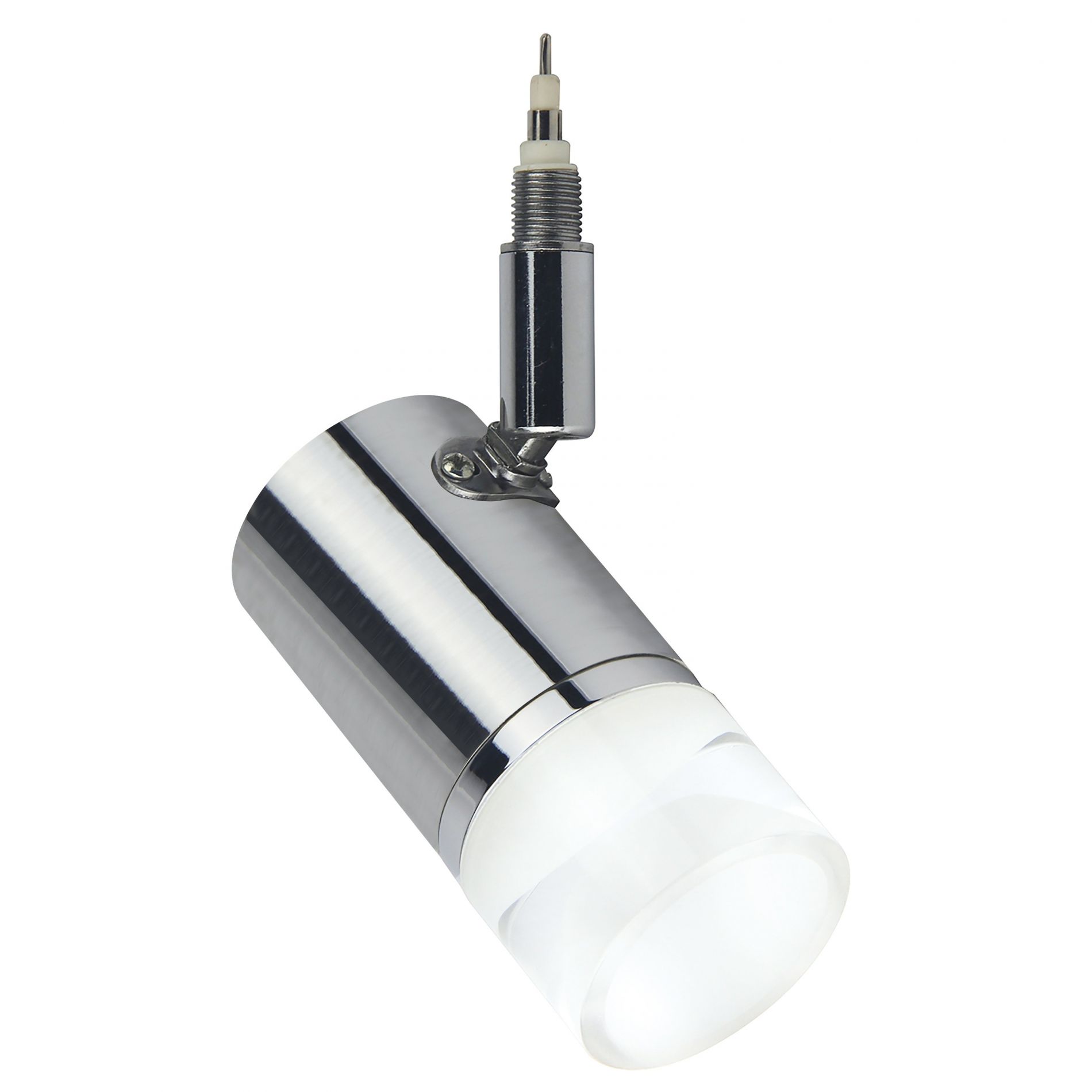 Diffuseur orientable LED tube REMIXLED argenté en métal et acrylique