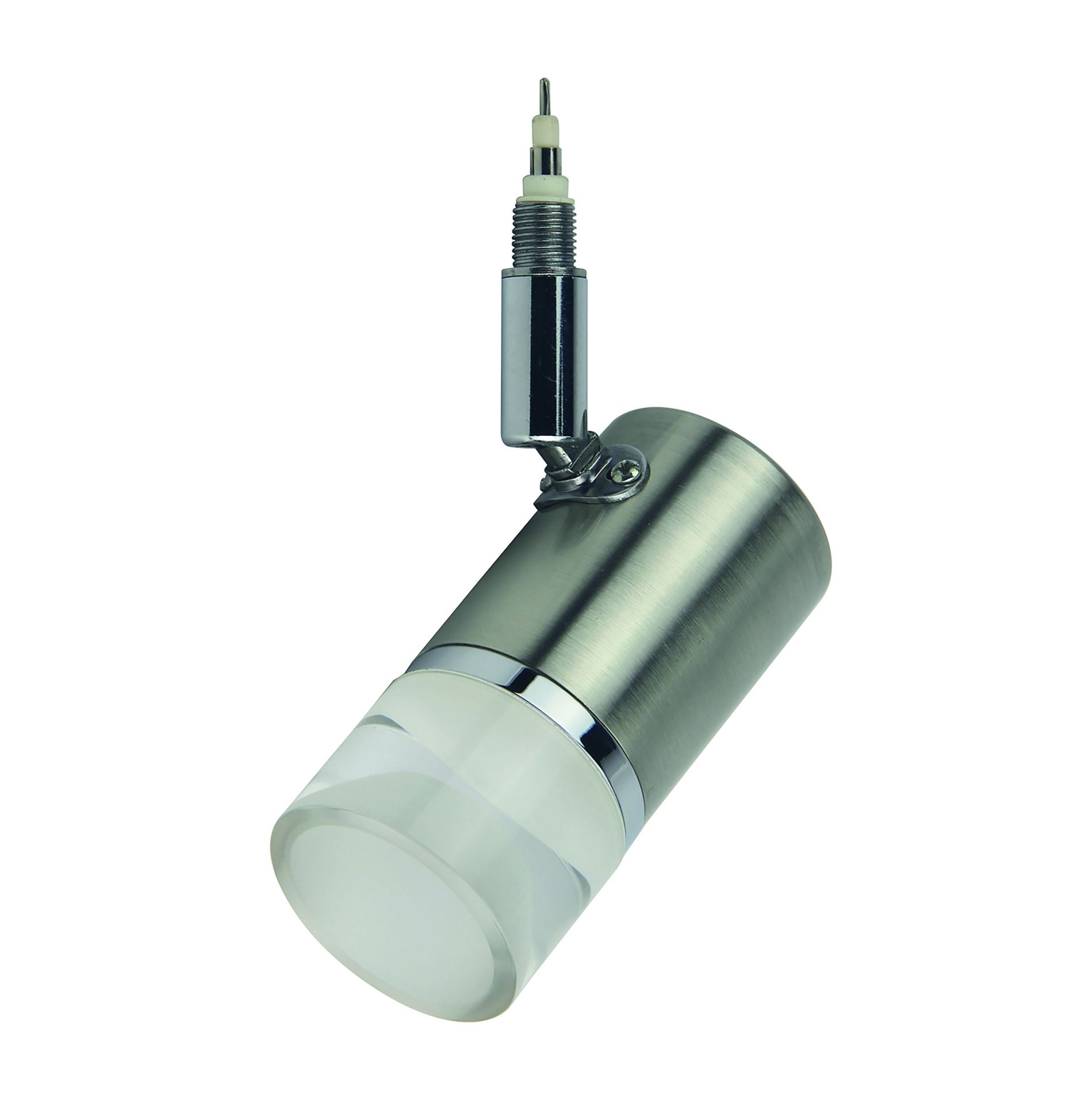 Diffuseur orientable LED tube REMIXLED argenté en métal et acrylique