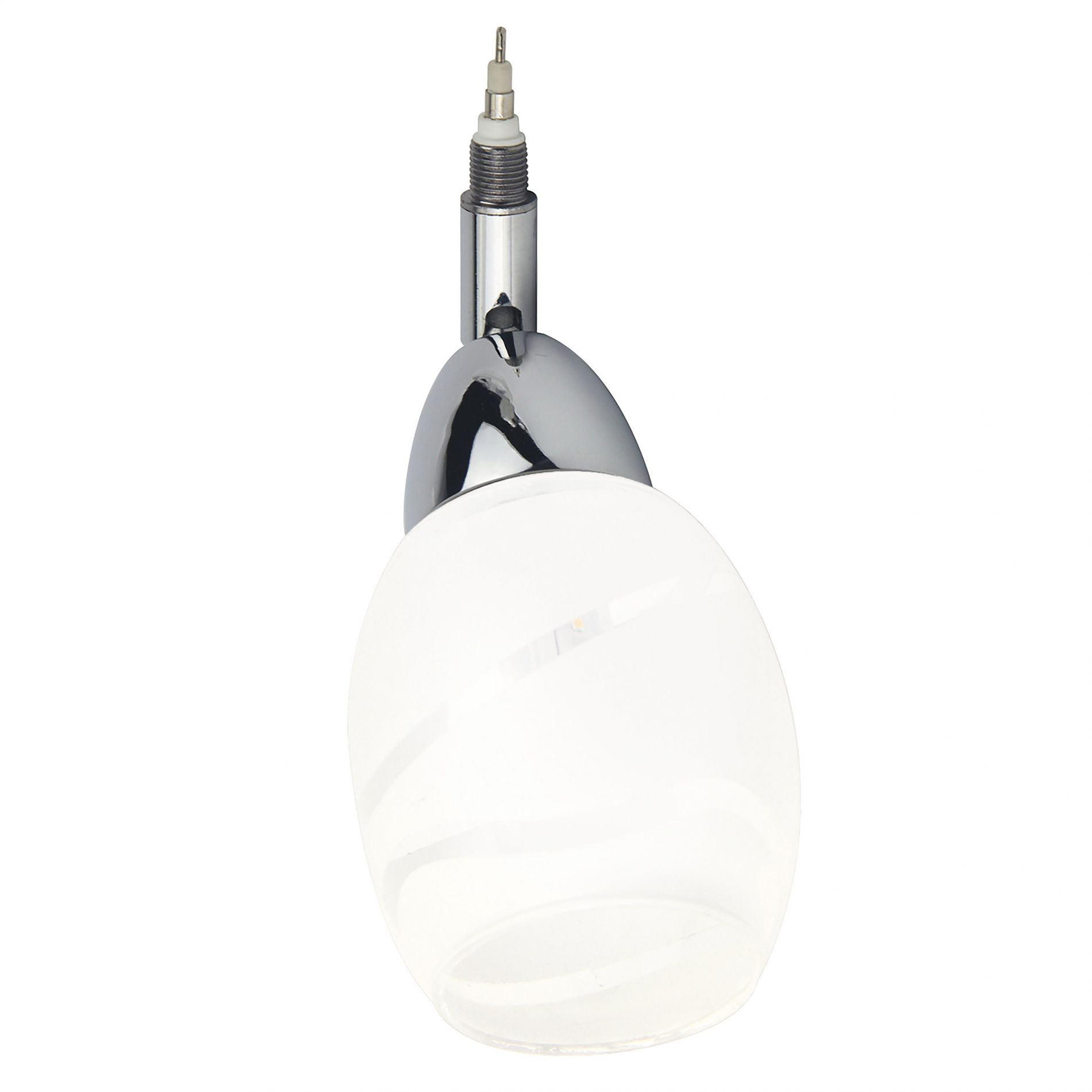 Diffuseur orientable LED globe REMIXLED argenté/blanc en métal/verre