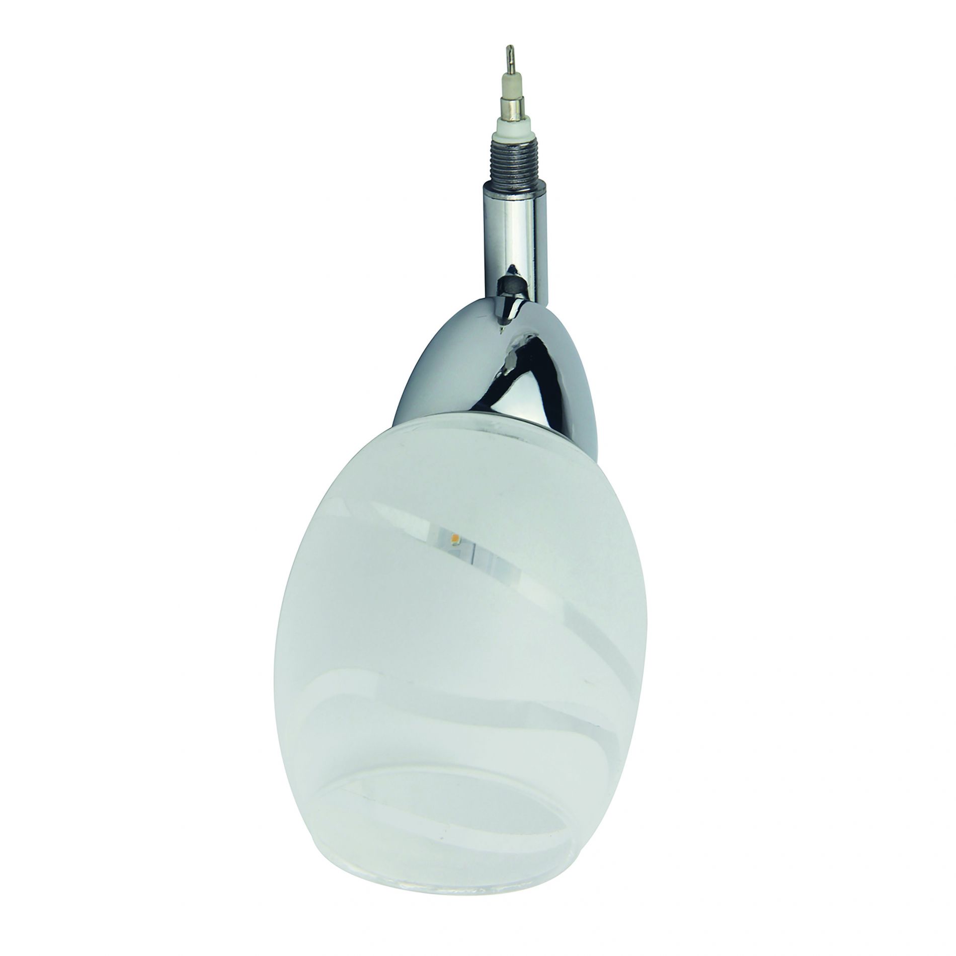 Diffuseur orientable LED globe REMIXLED argenté/blanc en métal/verre