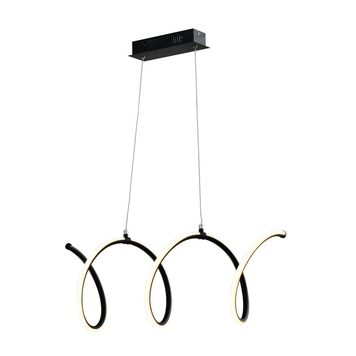 Suspension design LED LILY noire mate en PVC