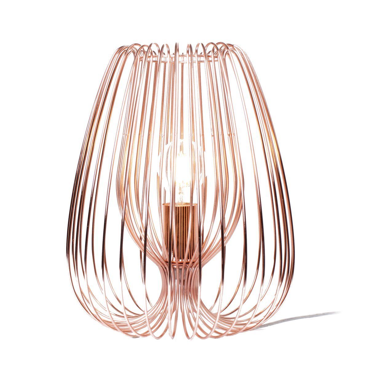 Lampe de salon design GLASGOW cuivrée en métal