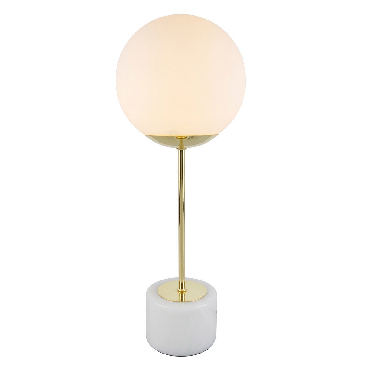 Lampe MARBLE dorée et blanche en marbre et verre