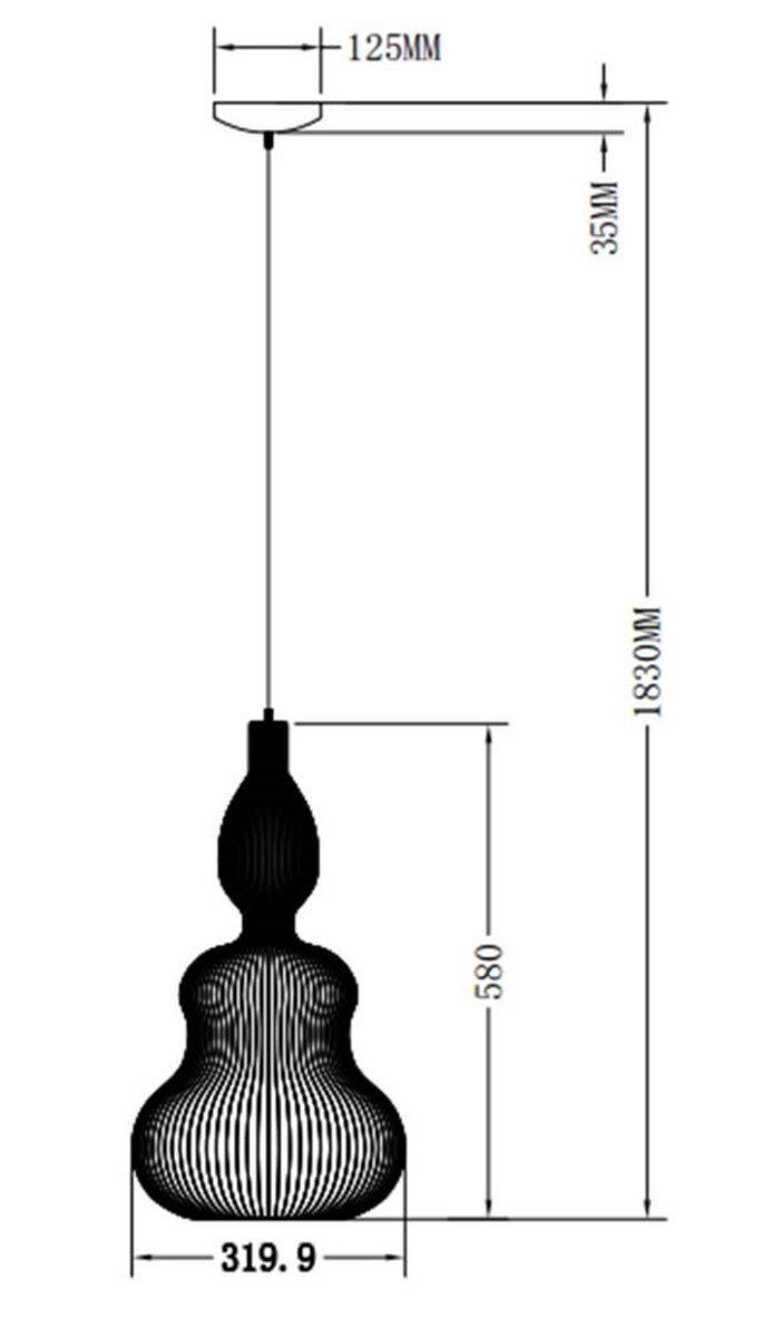 Suspension design filaire SWINDON noire en métal