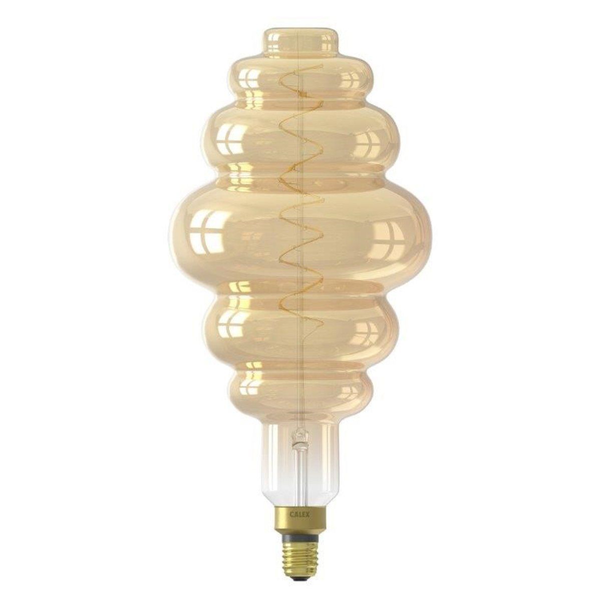 Ampoule déco filament LED XXL dimmable E27 PARIS en verre ambré Ø25.5cm