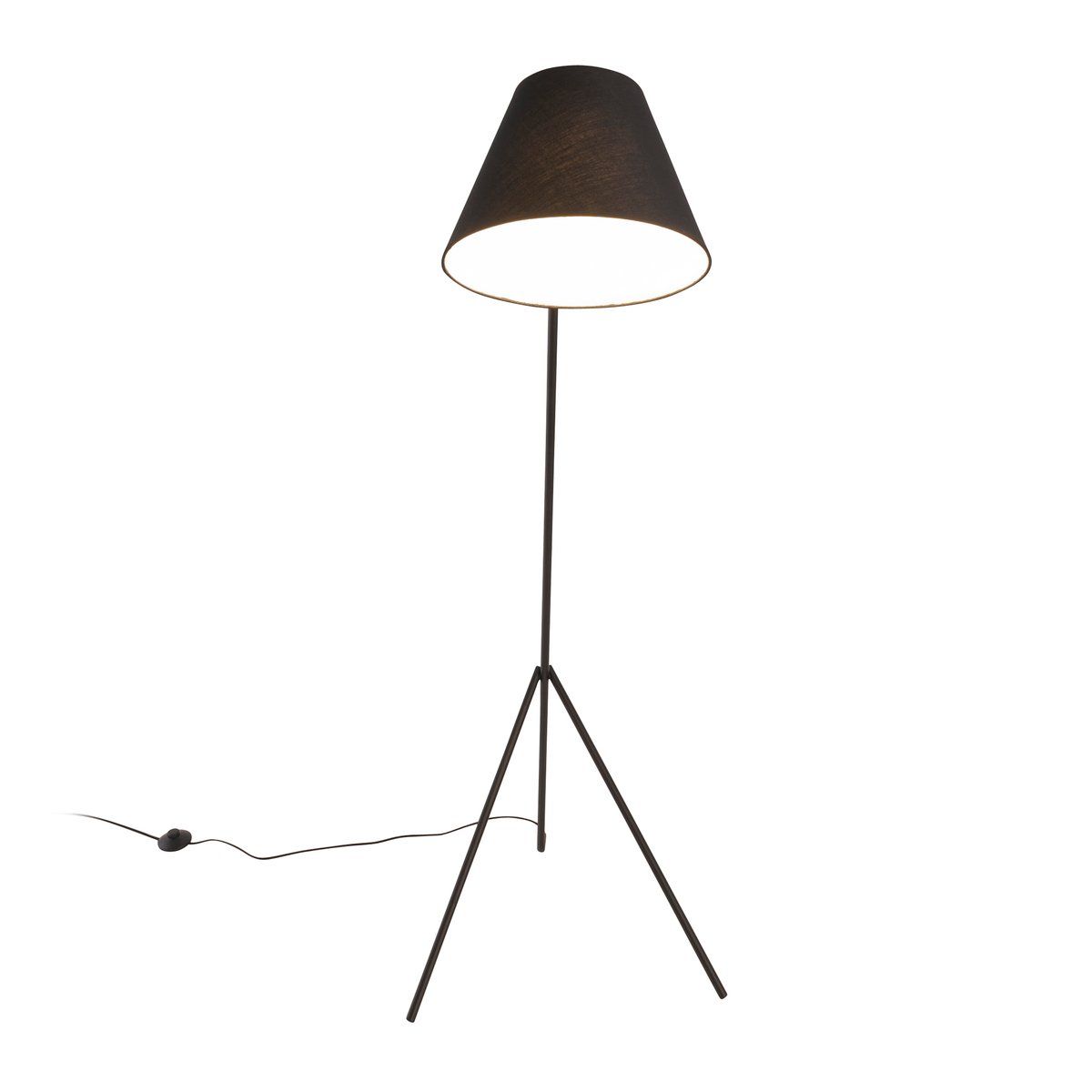 Brilliant - Lampadaire liseuse orientable en métal noir finition or hauteur  148cm GOLDY - Lampes à poser - Rue du Commerce