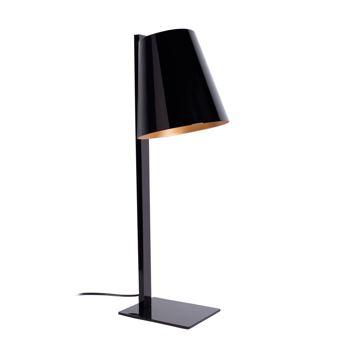 Lampe de table KELLY noir brillant en métal