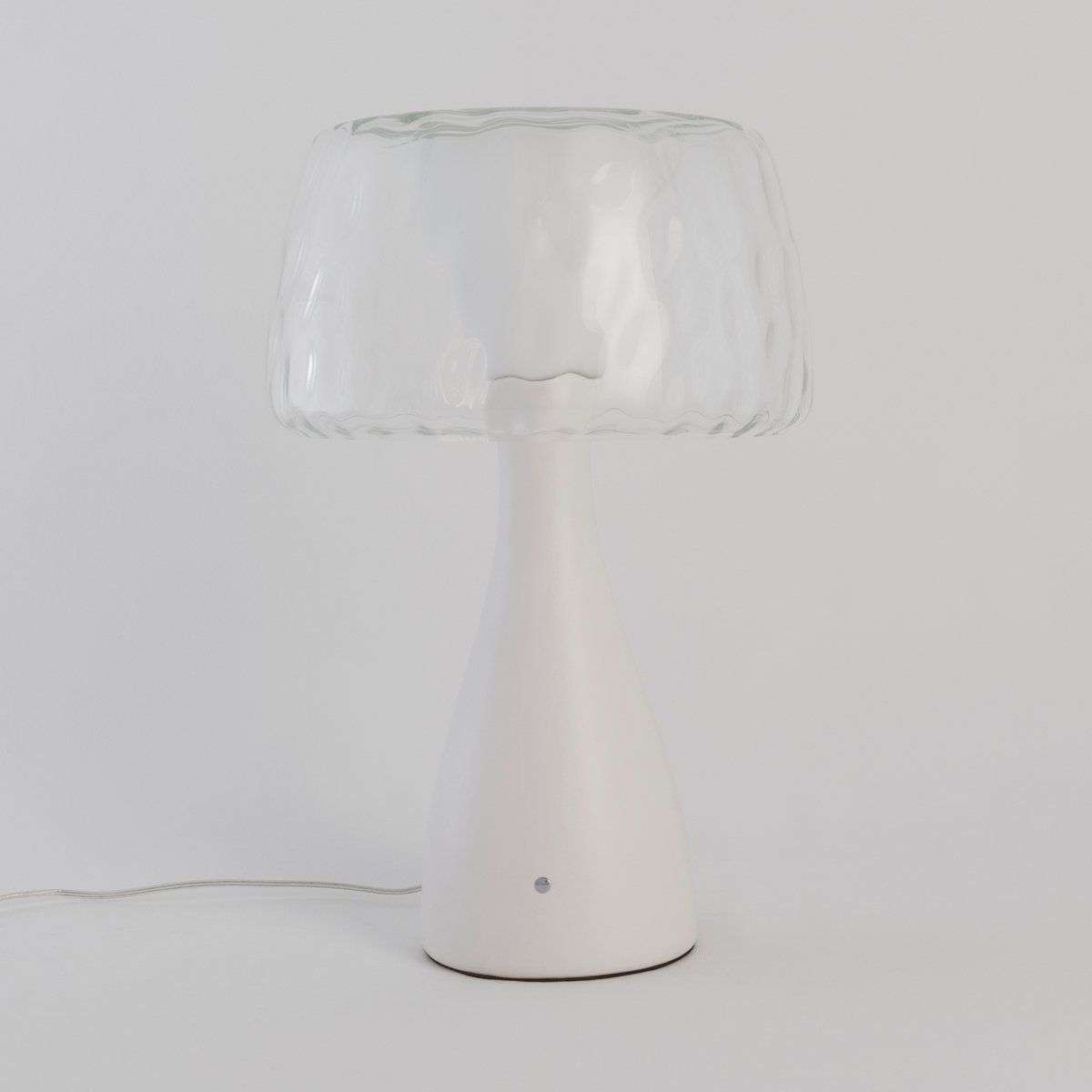 Lampe design touch AYA blanche en verre et céramique