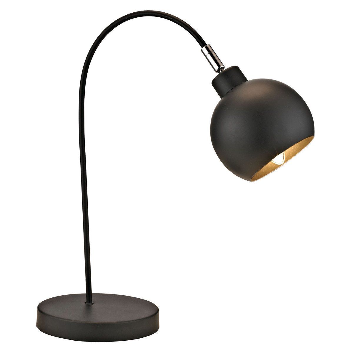 Lampe de bureau flexible MAT noir mat en métal