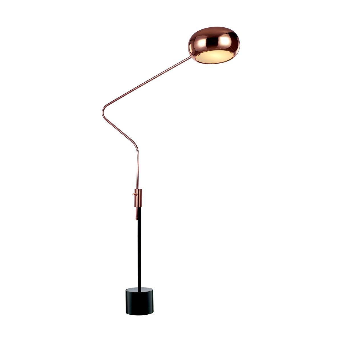 Lampadaire design LED GOCCI cuivré et noir mat en métal