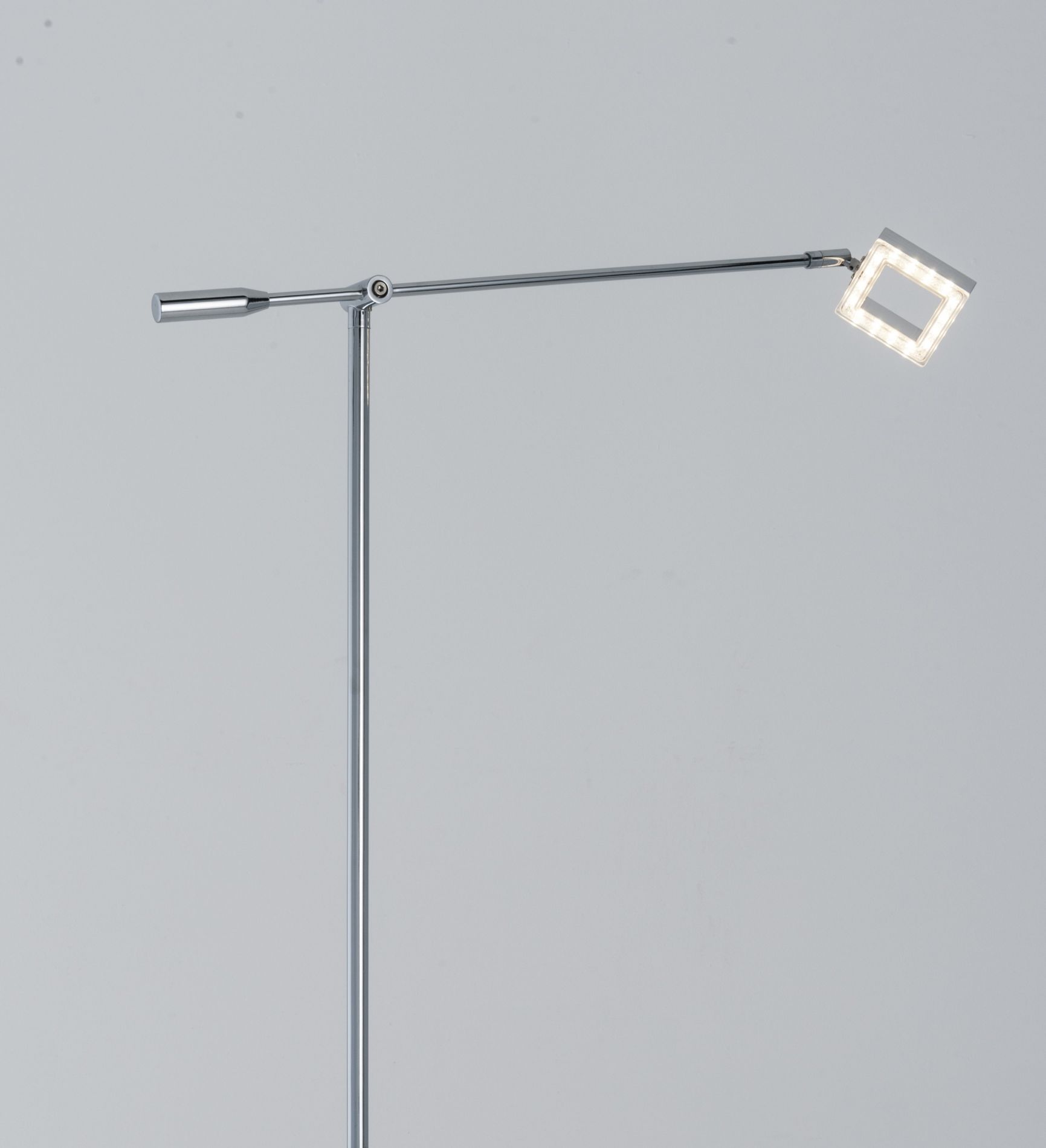 Lampadaire design LED flexible CUBIX argenté en métal