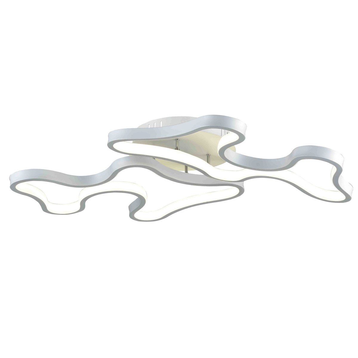 Plafonnier LED design BENTO blanc en métal