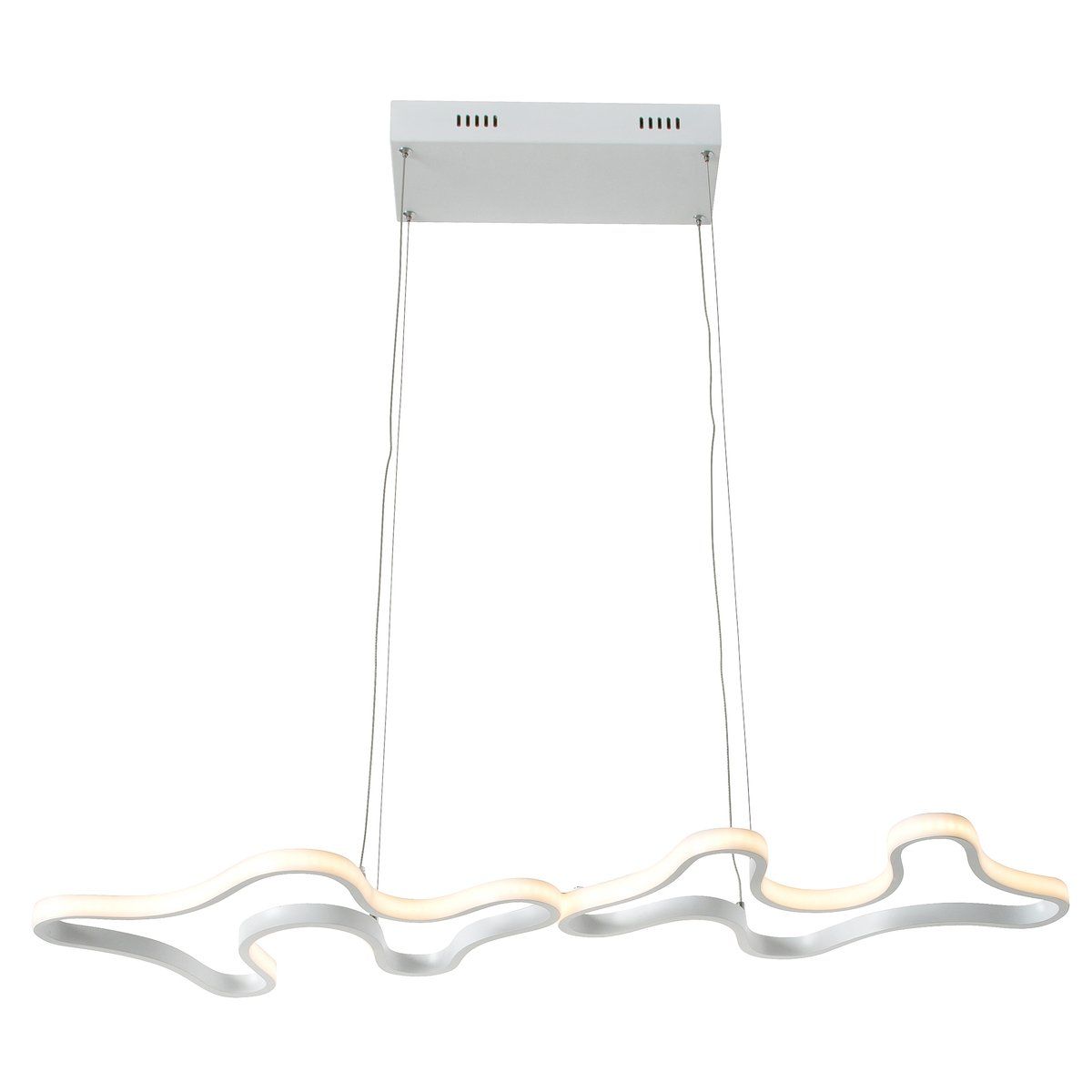 Suspension design LED BENTO blanche en métal