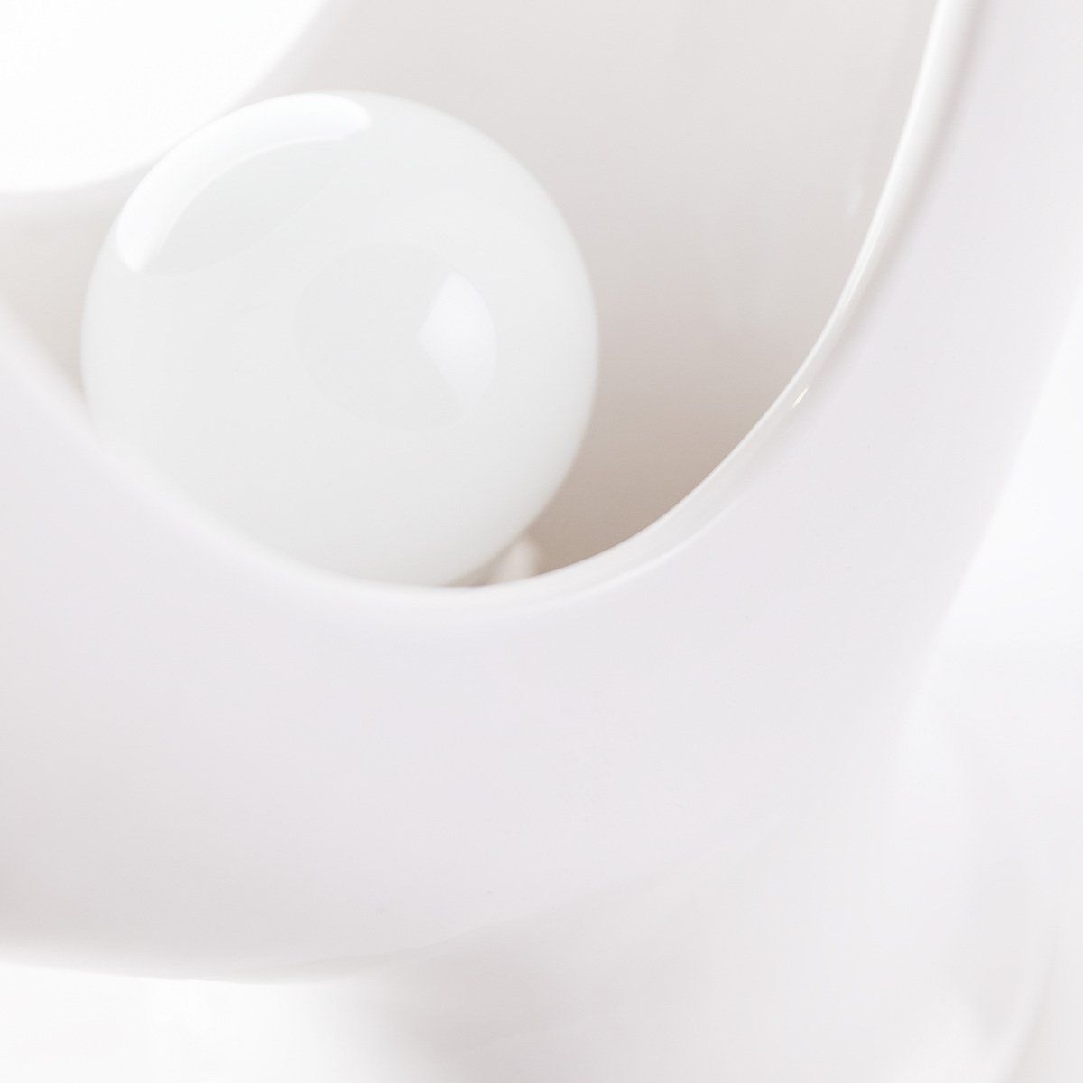 Lampe de salon ROLL blanche en céramique