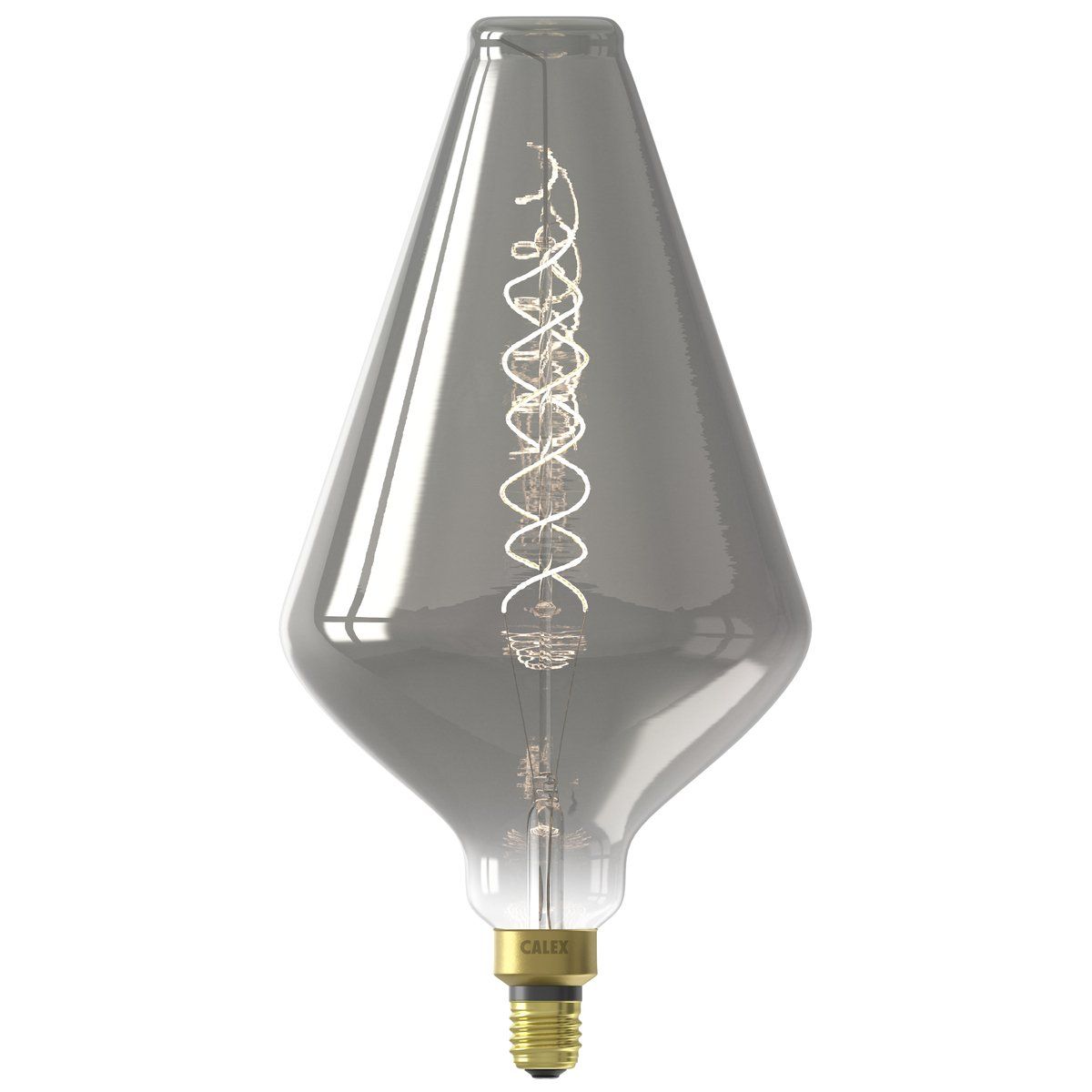Ampoule déco filament LED XXL dimmable E27 VIENA en verre fumé noir Ø23cm