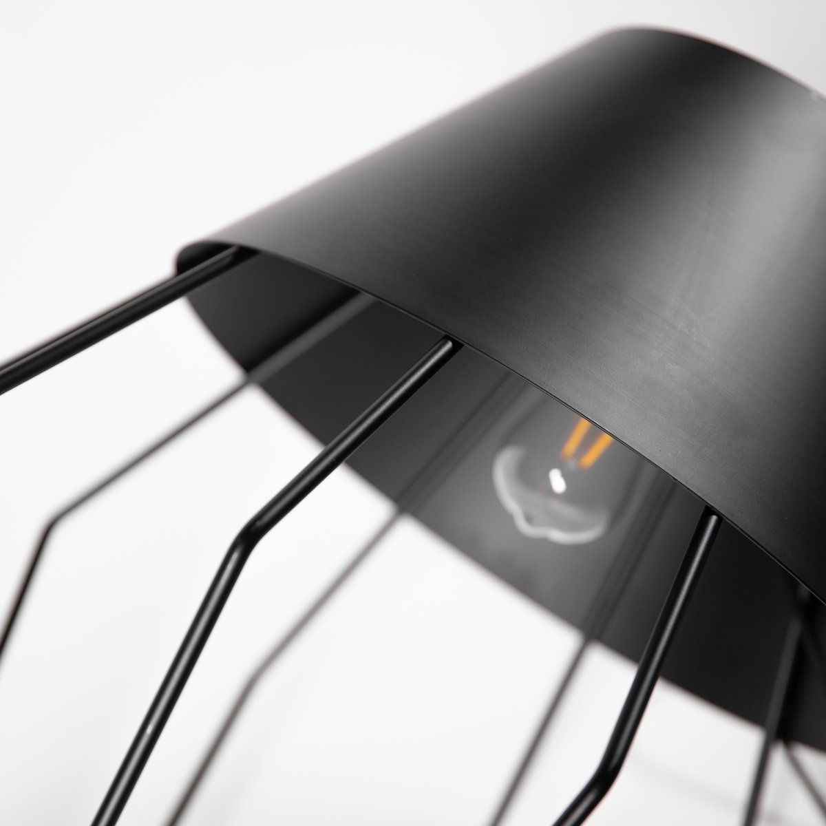 Lampe à poser design CRAFTY en métal noir mat