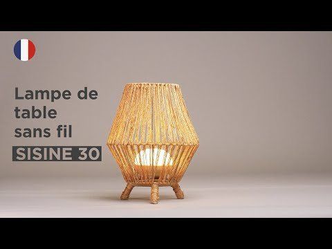 Lampe de table extérieur SISINE en fibres naturelles